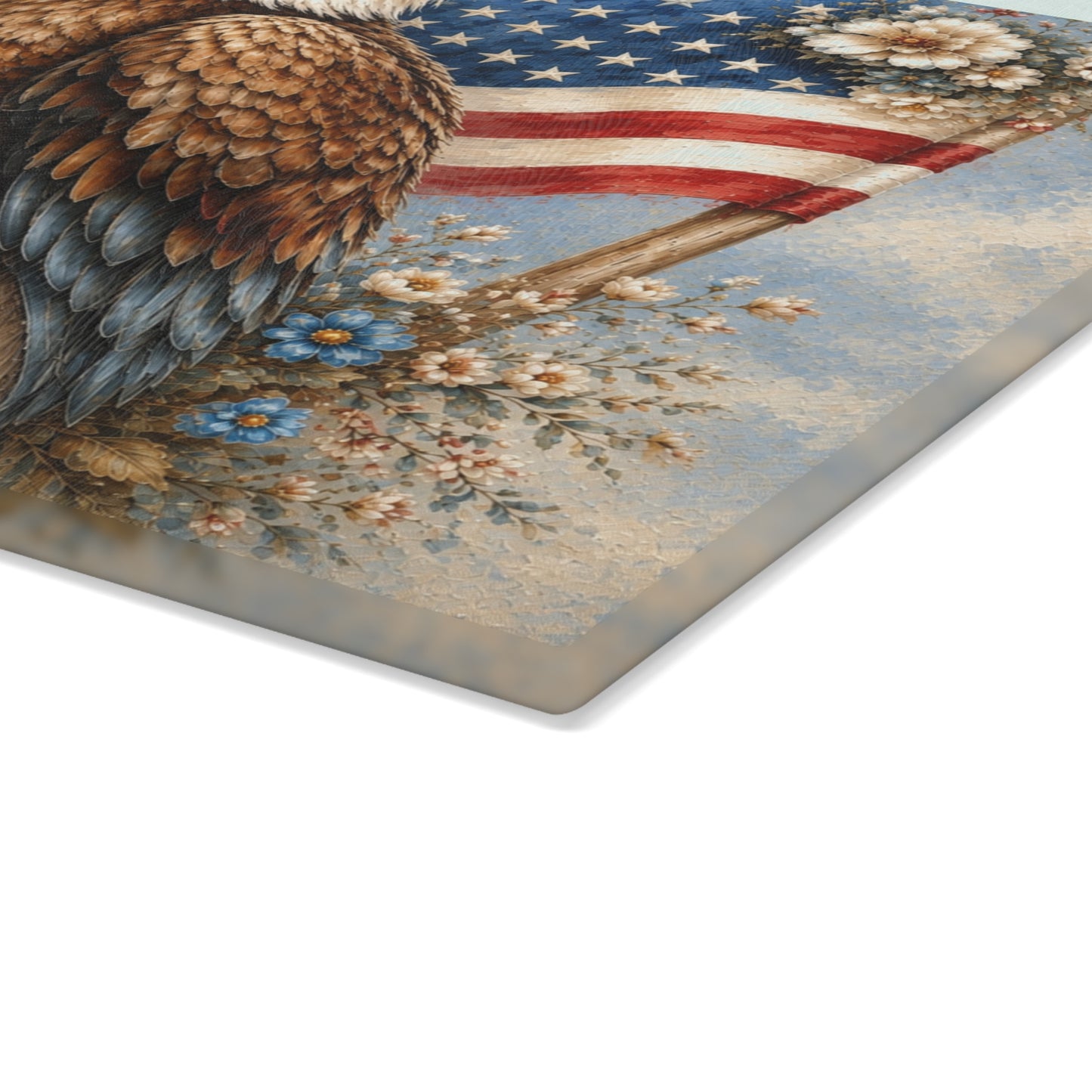 Patriotic Eagle Tempered Glass Cutting Board