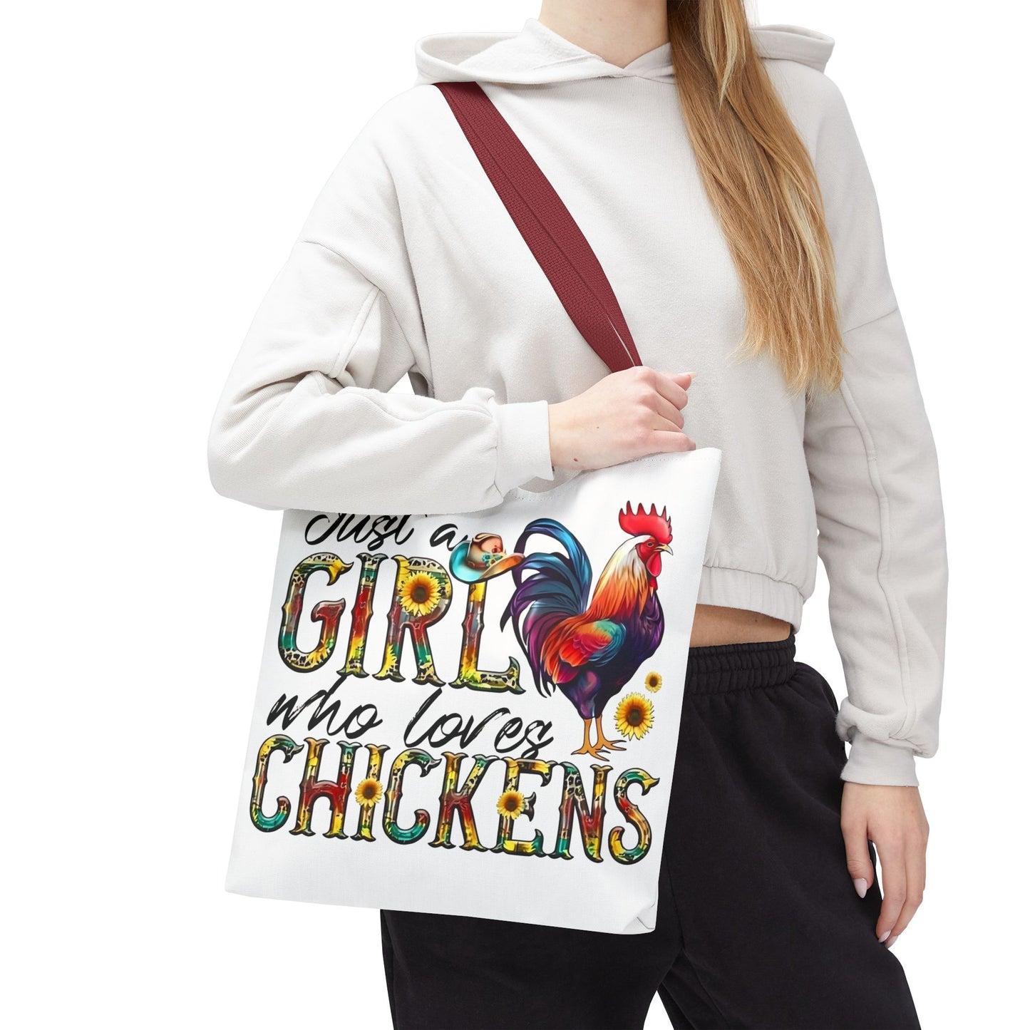 🐔 Solo una chica que ama las gallinas: Bolsa de tela estilo granja para amantes de las gallinas