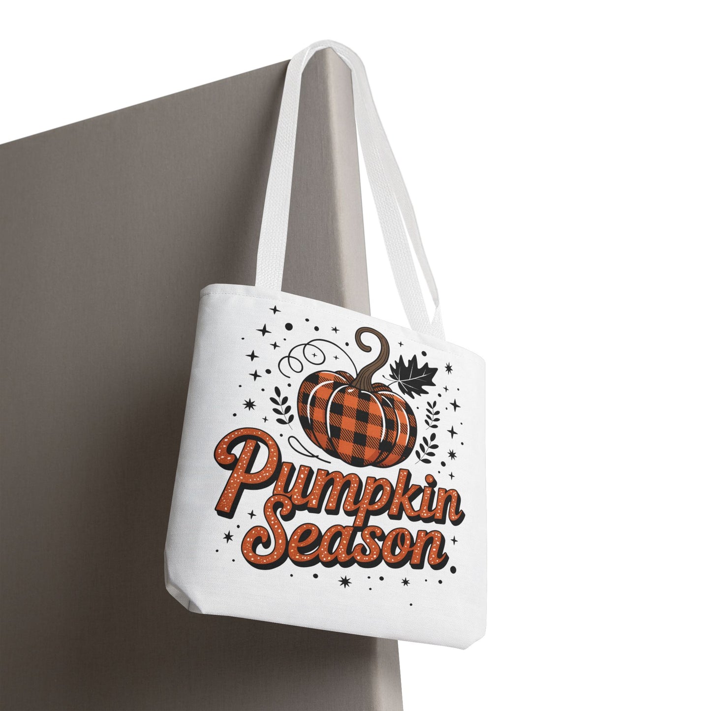 🎃 Pumpkin Season Tote Bag – Fall Buffalo Plaid Style for Autumn Lovers 🍂