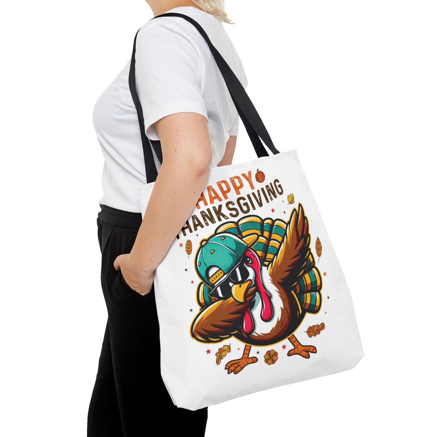 🦃 Dabbing Turkey Tote Bag – Thanksgiving Swagger with Holiday Humor