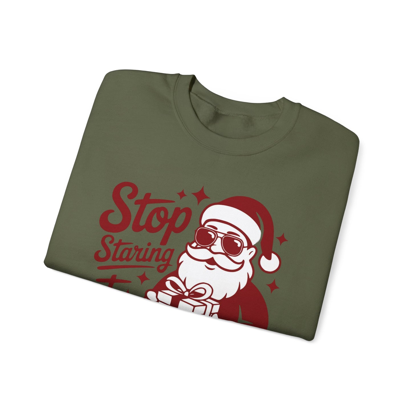 🎅🤣 Stop Staring at My Package Sweatshirt – Funny Santa Holiday Pullover