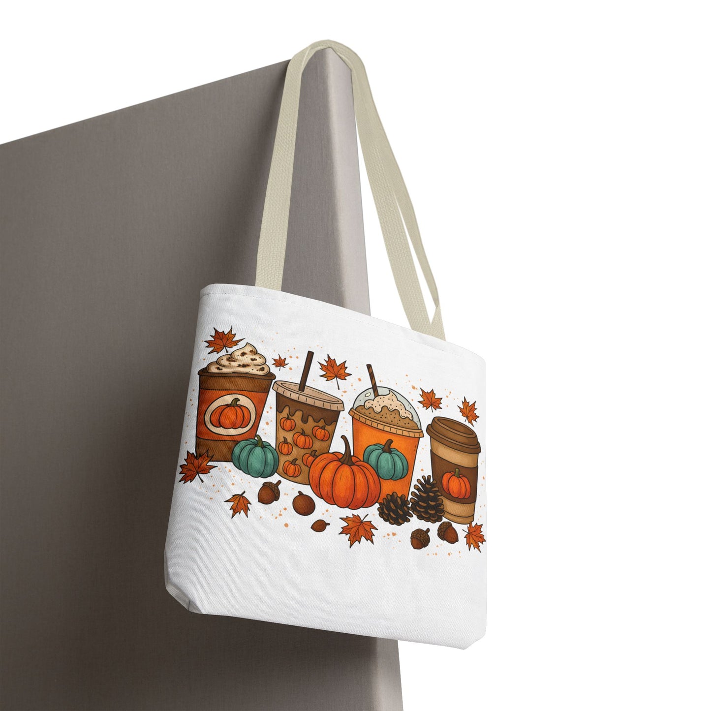 🎃 Pumpkin Spice Vibes Tote Bag – Sippin’ Cozy Fall in Style ☕🍂