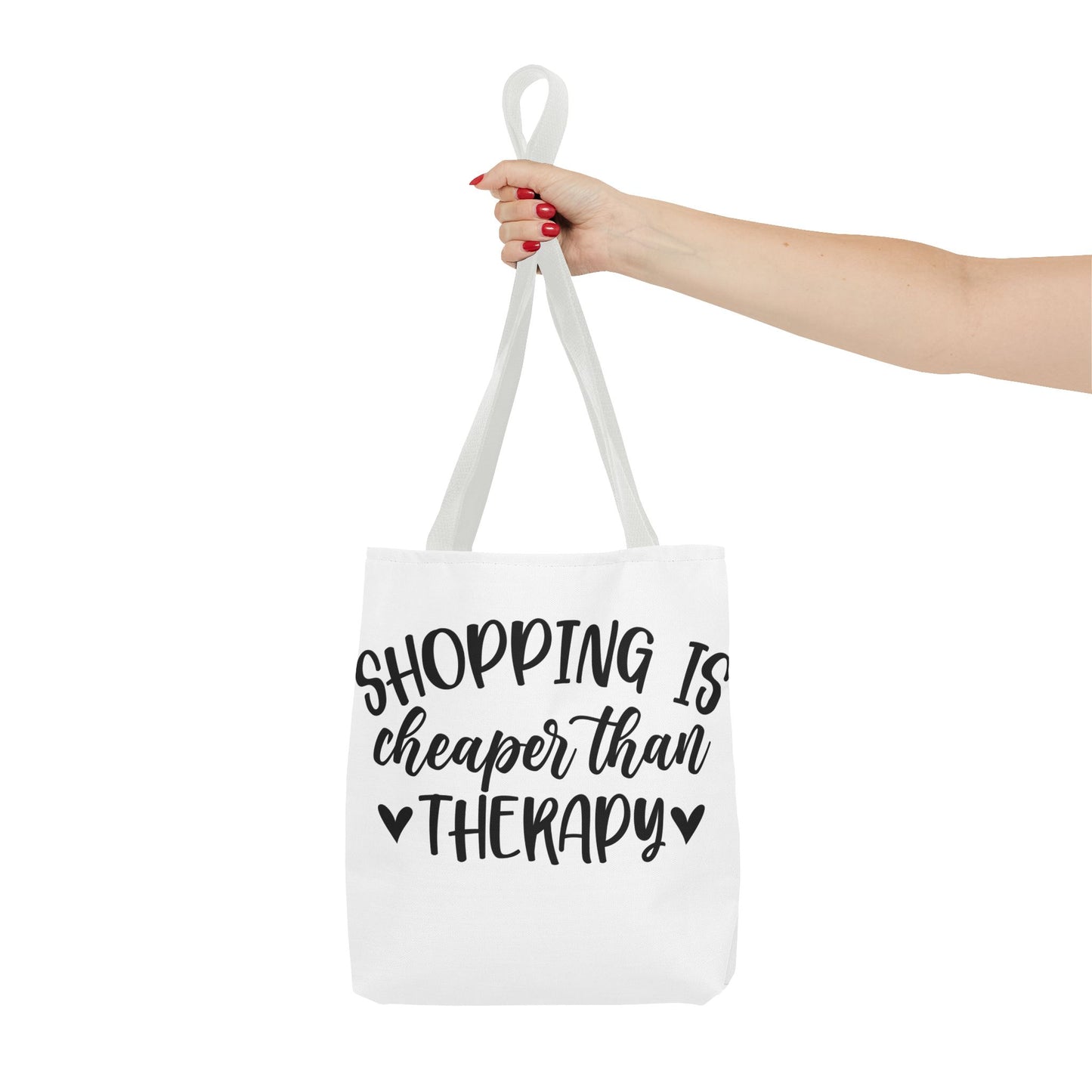 🛍️ Shopping Is Cheaper Than Therapy Tote Bag – Fun & Stylish Everyday Carry ❤️
