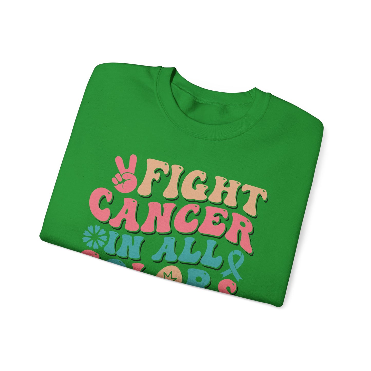 🌈✌️ Fight Cancer in All Colors Sweatshirt – Multi-Awareness Support Crewneck