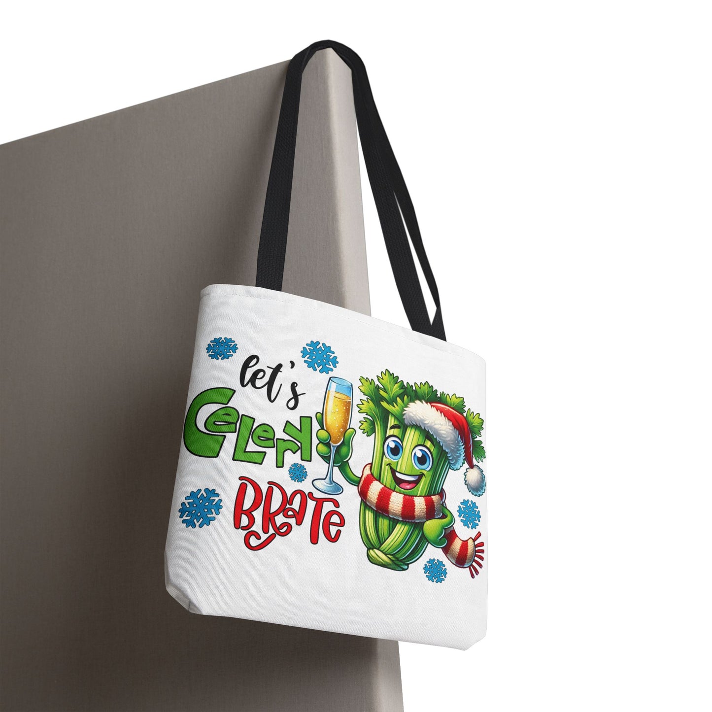 🥂 Let’s Celery-brate Christmas Tote Bag – Fun, Festive & Eco-Friendly 🎄