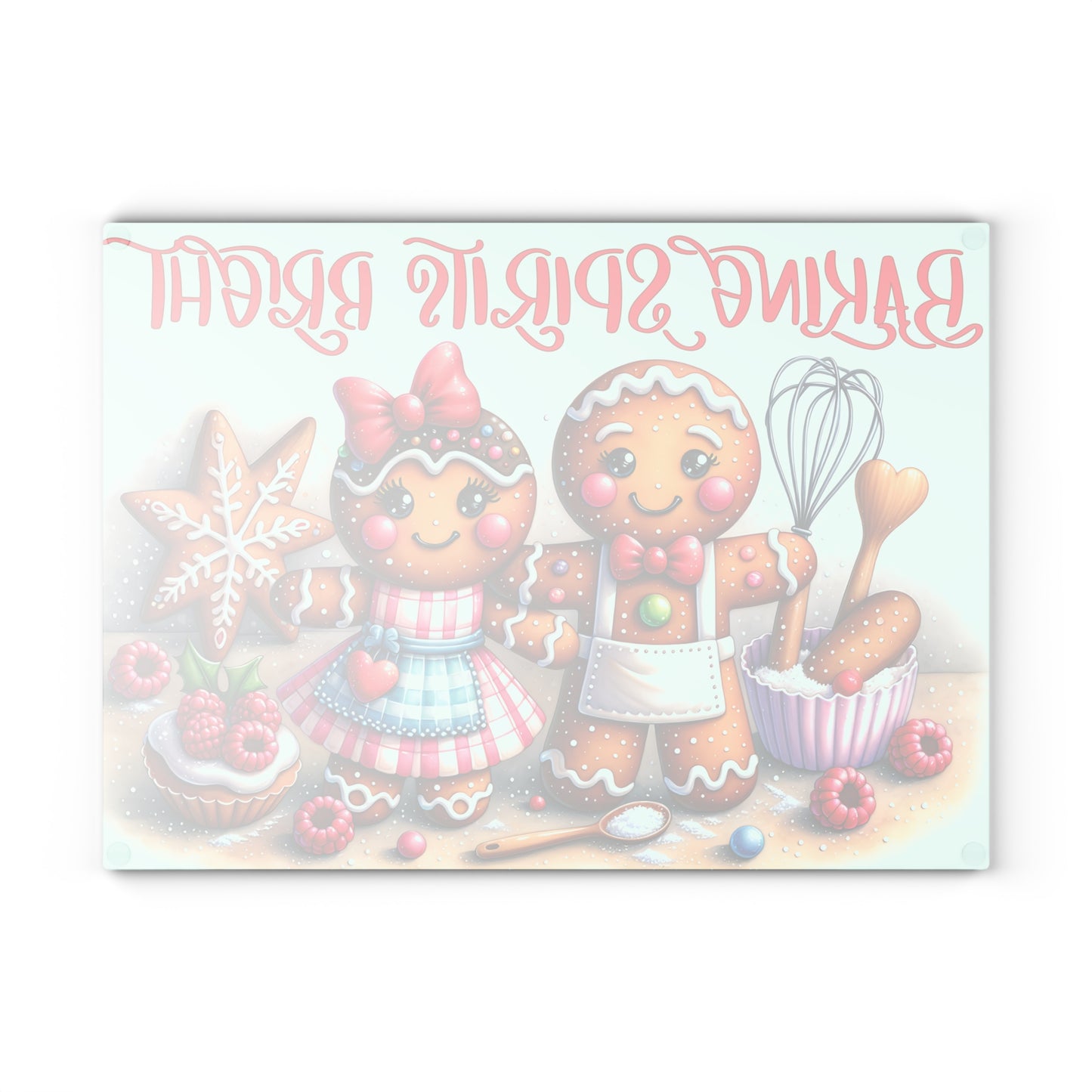 🍪✨ Baking Spirits Bright Gingerbread Couple Cutting Board ✨🍪