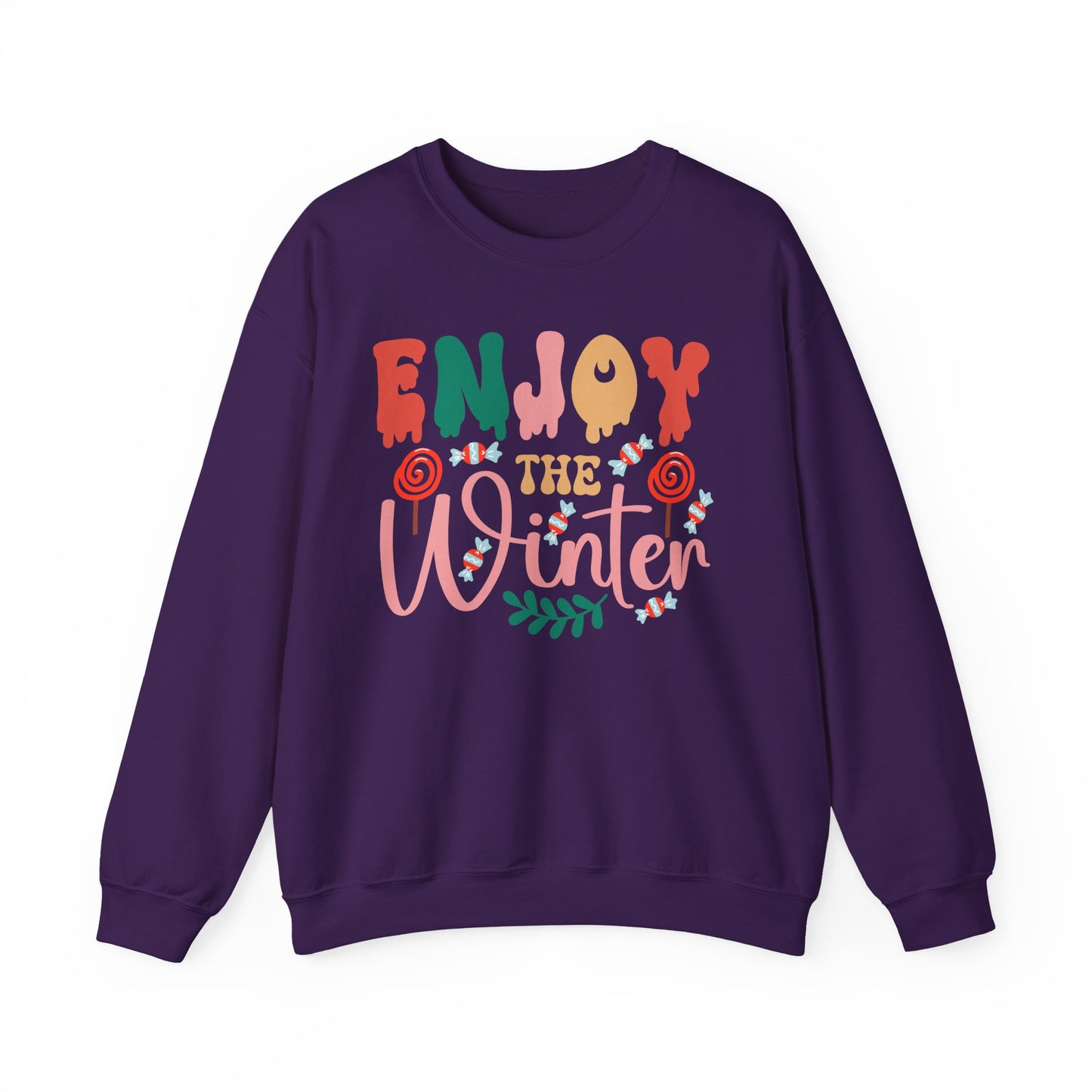 ❄️☕ Enjoy the Winter Sweatshirt – Cozy Snowflake & Cocoa Season Vibes 🧣✨