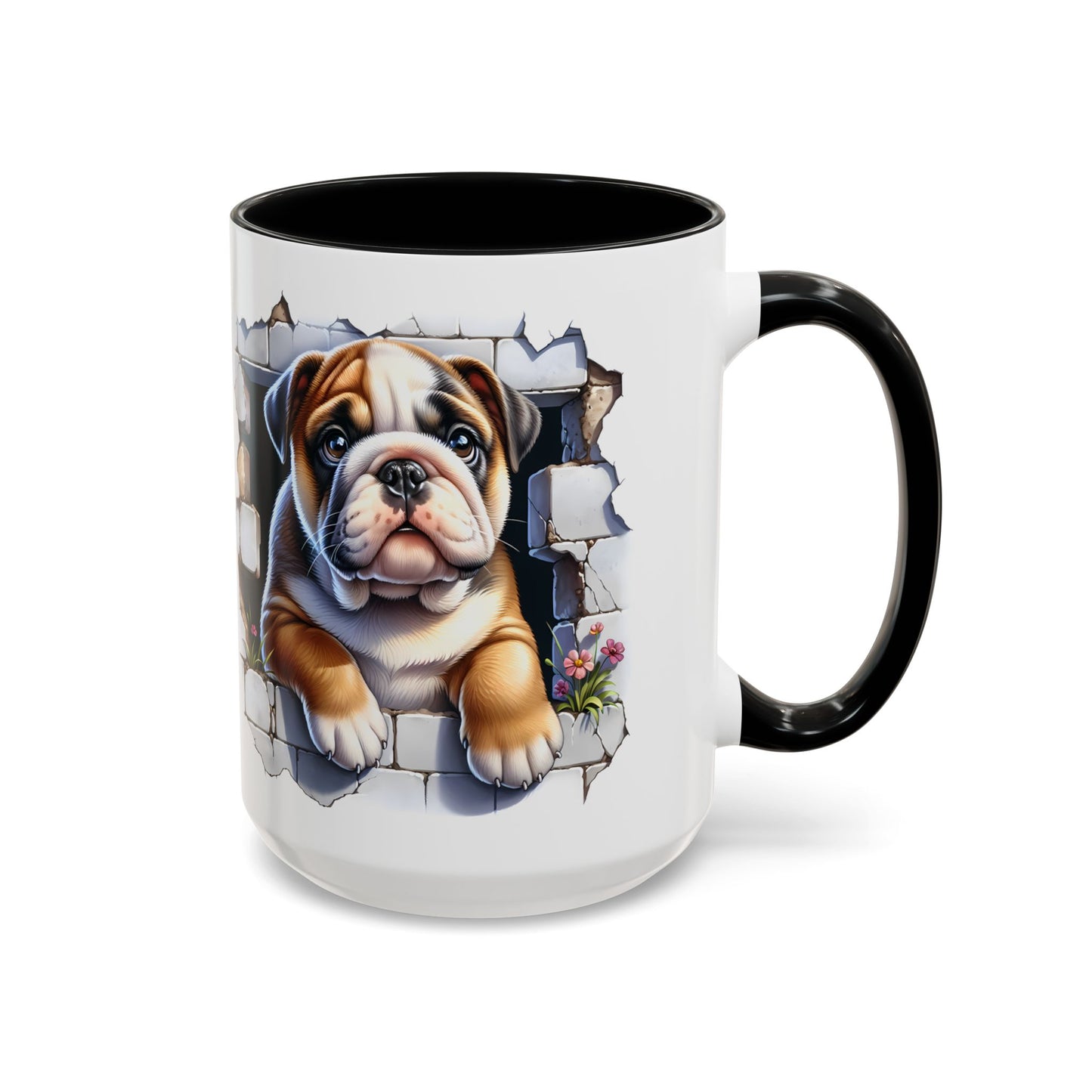 🐶☕ English Bulldog Puppy Accent Mug – Adorable Breakthrough Pup Design ✨rs (11/15oz)