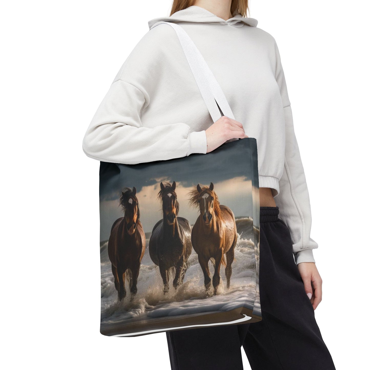 Bolsa de mano Caballos salvajes al anochecer: un bolso de mano atrevido inspirado en la naturaleza para amantes de los caballos