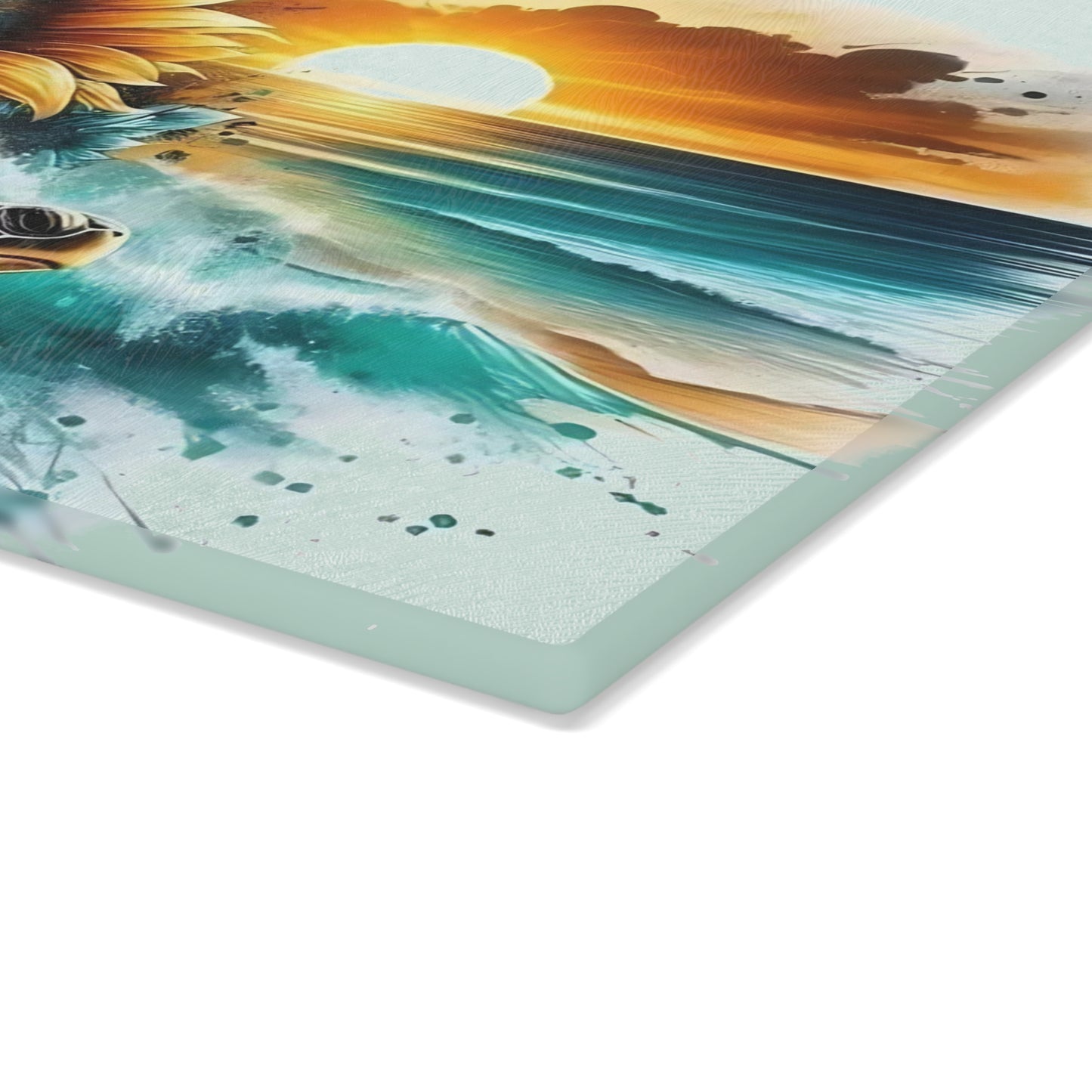 Sea Turtle Tempered Glass Cutting Board
