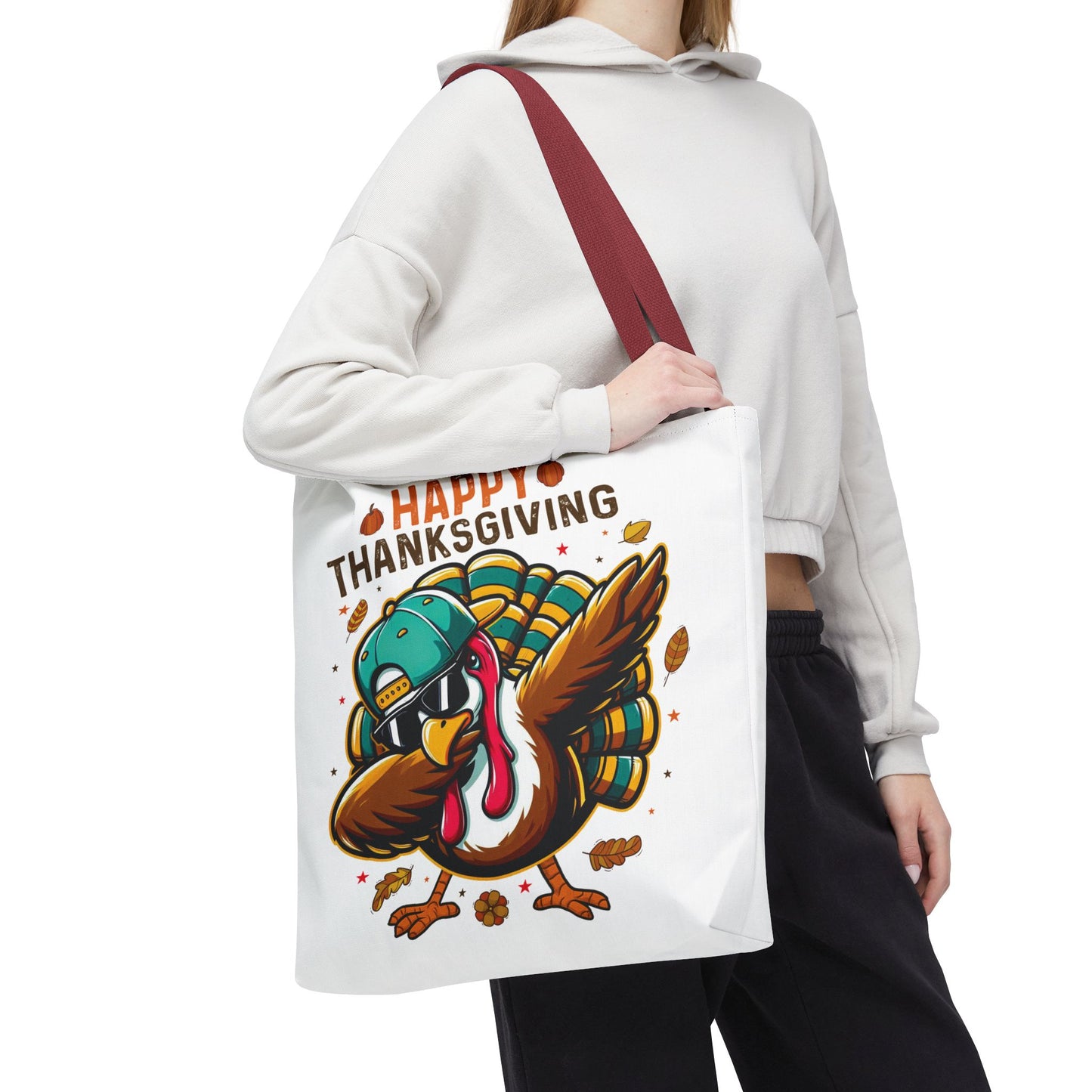 🦃 Dabbing Turkey Tote Bag – Thanksgiving Swagger with Holiday Humor