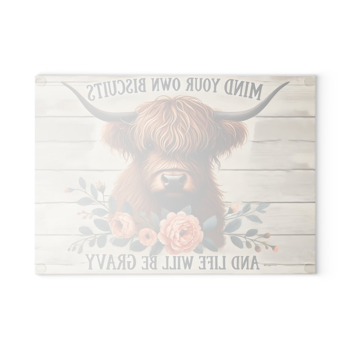 🐮 “Mind Your Own Biscuits” Cutting Board – Bold Florals & Southern Sass for Your Kitchen