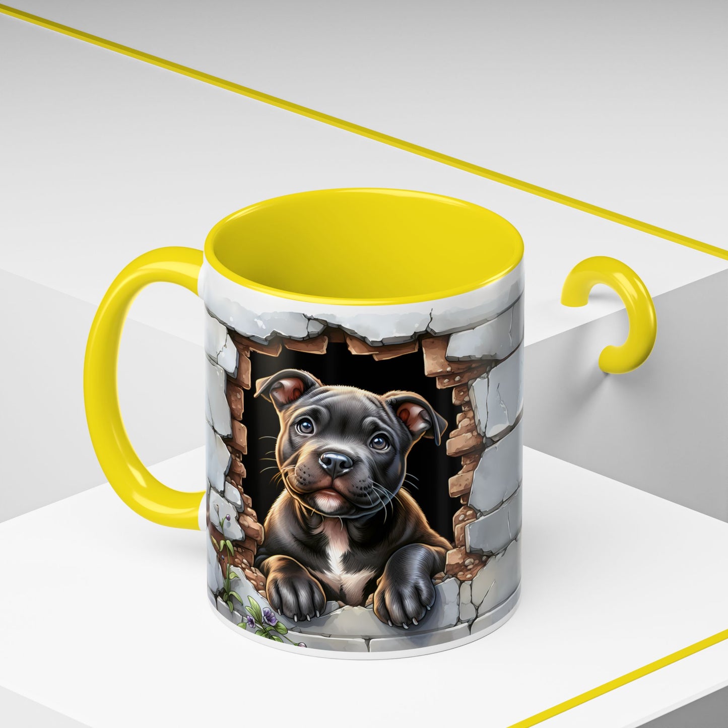 🐶☕ Pit Bull Puppy Accent Mug – Cute Breakthrough Pup Design ✨