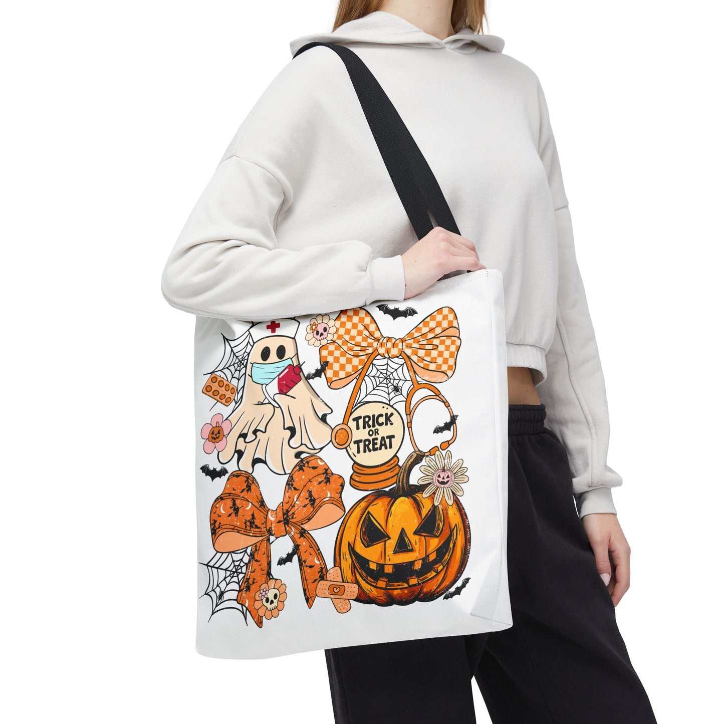 🩺 Nurse Ghost Tote Bag – Spooky Season Meets Healthcare Heroes 👻👜