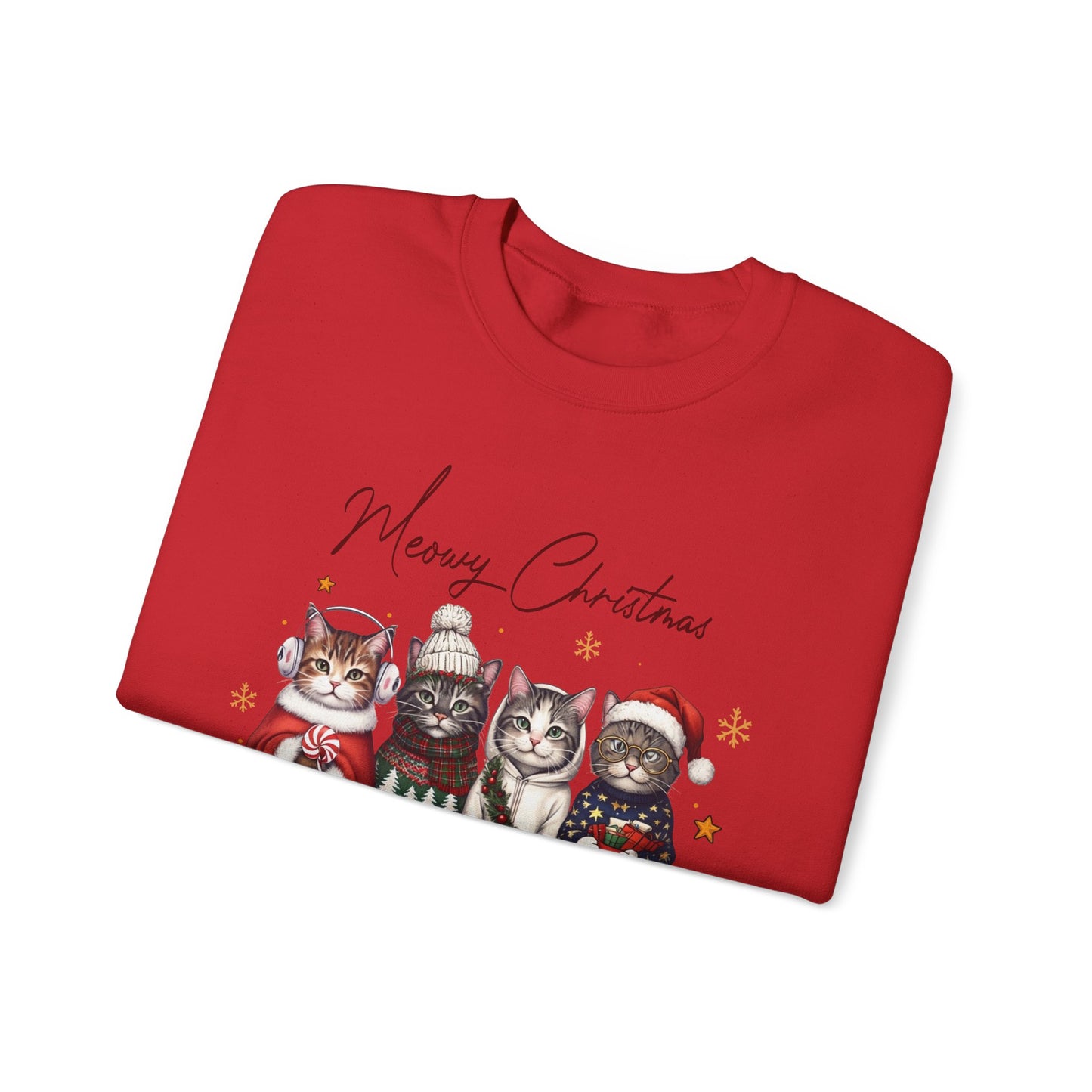 🐾✨ Meowy Christmas Sweatshirt – Festive Cats & Cozy Holiday Cheer 🎄🐱
