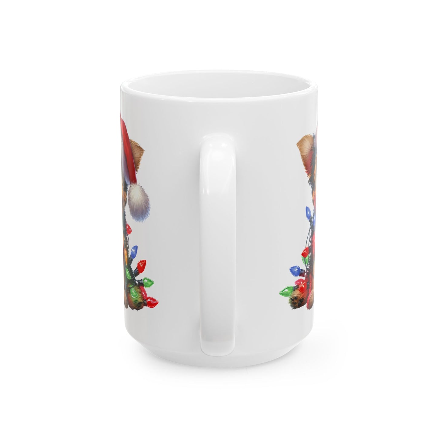 🎄 Yorkshire Terrier Christmas Mug – Holiday Cheer Wrapped in Puppy Cuteness 🎅