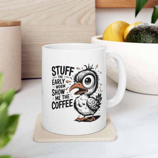 ☕ ¡Llena el Gusano Madrugador, Muéstrame la Taza de Café! ¡Un Imprescindible Divertido para las Mañanas! 🐦