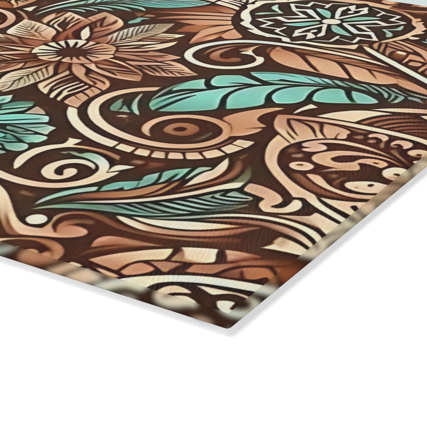 🍂✨ Rustic Floral Swirl Cutting Board – Vintage Charm for Your Kitchen ✨🌿