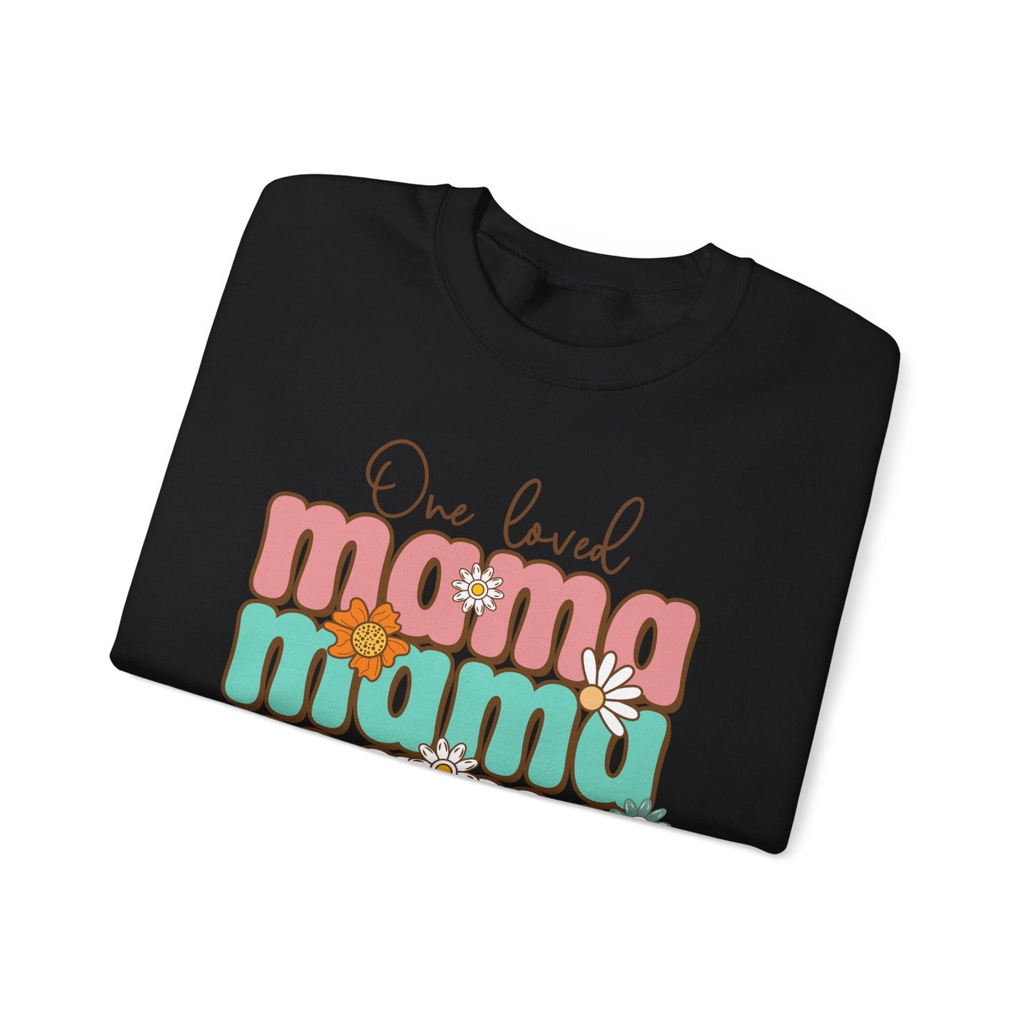 🌼💖 One Loved Mama Sweatshirt – Retro Floral Motherhood Crewneck