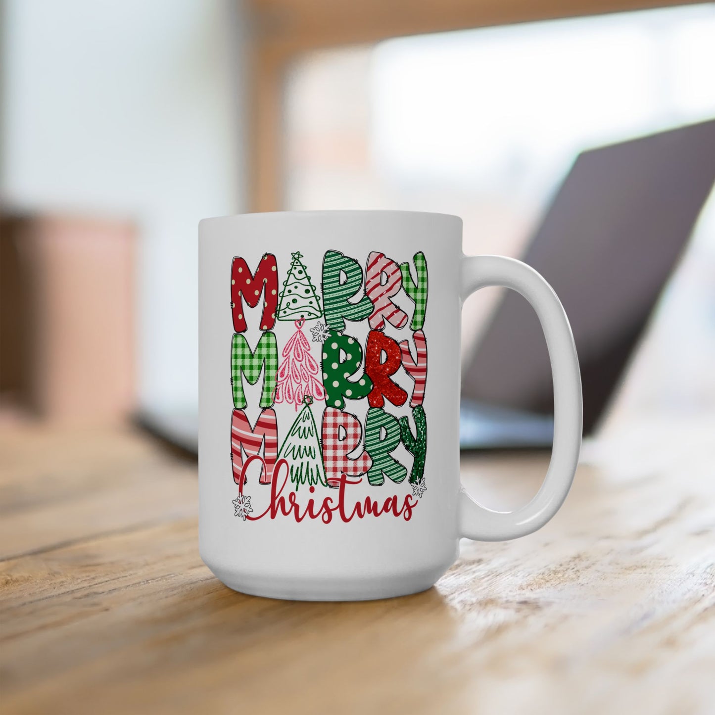 🎄 Merry Merry Merry Christmas Mug – Festive Cheer in Every Sip 🎅