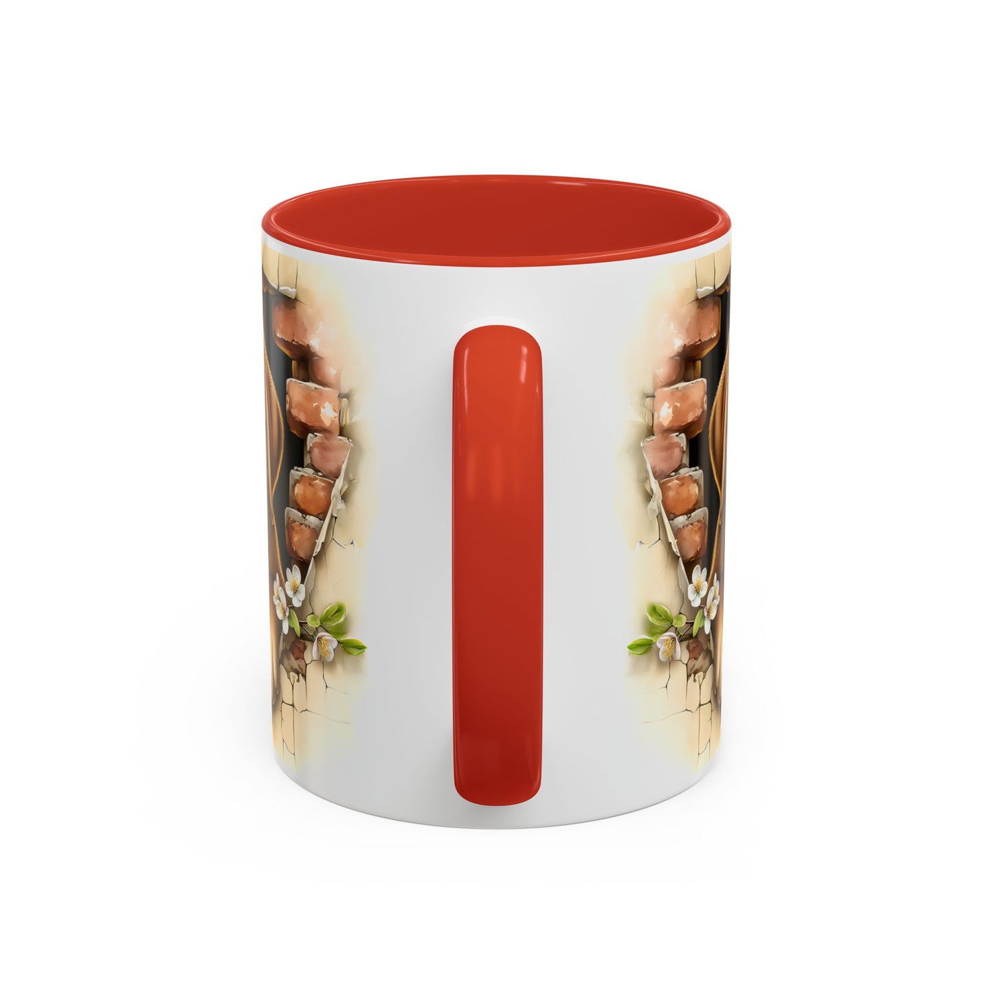 🐶☕ Labrador Puppy Peek Accent Mug – Sweet Yellow Lab Lover Gift ✨💛