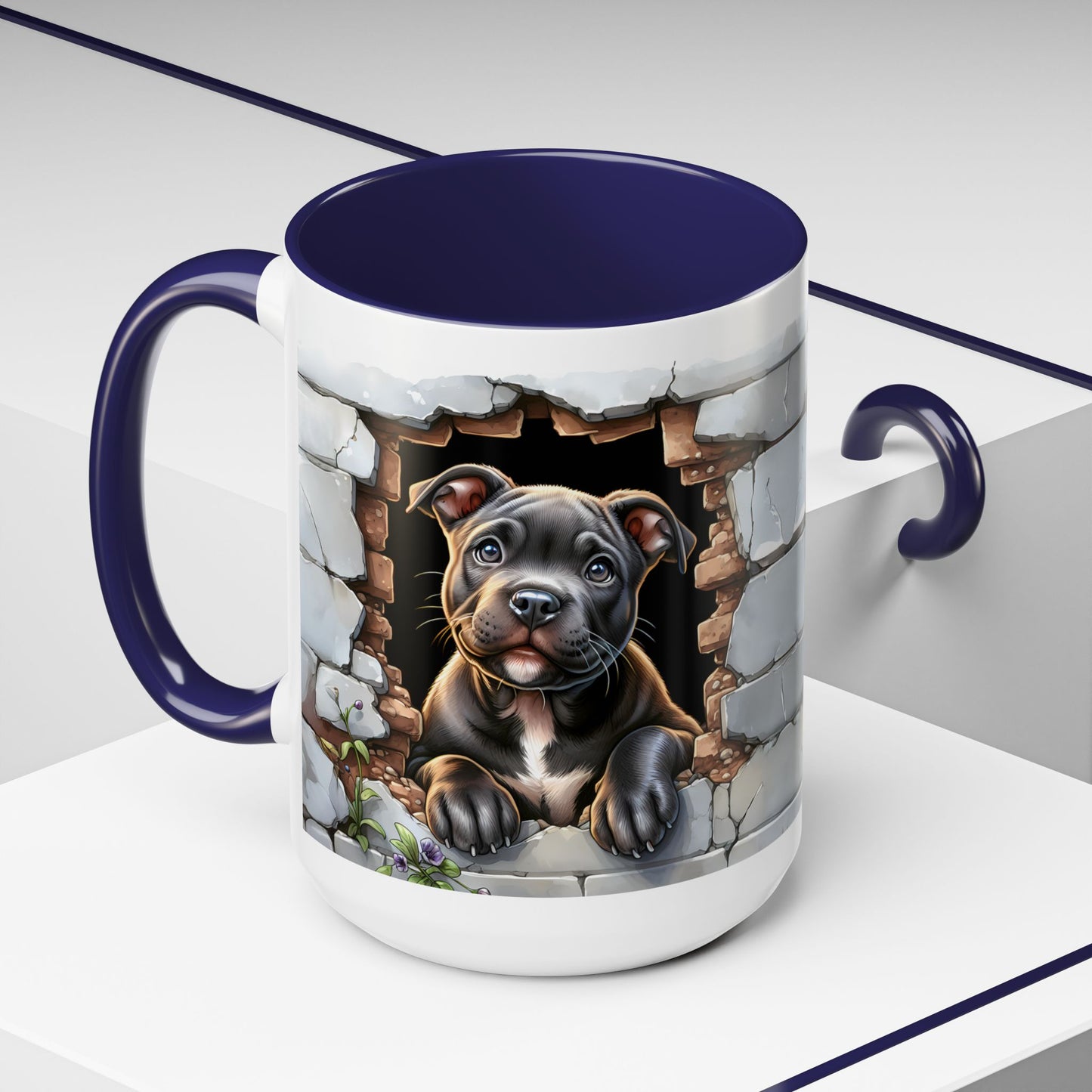🐶☕ Pit Bull Puppy Accent Mug – Cute Breakthrough Pup Design ✨