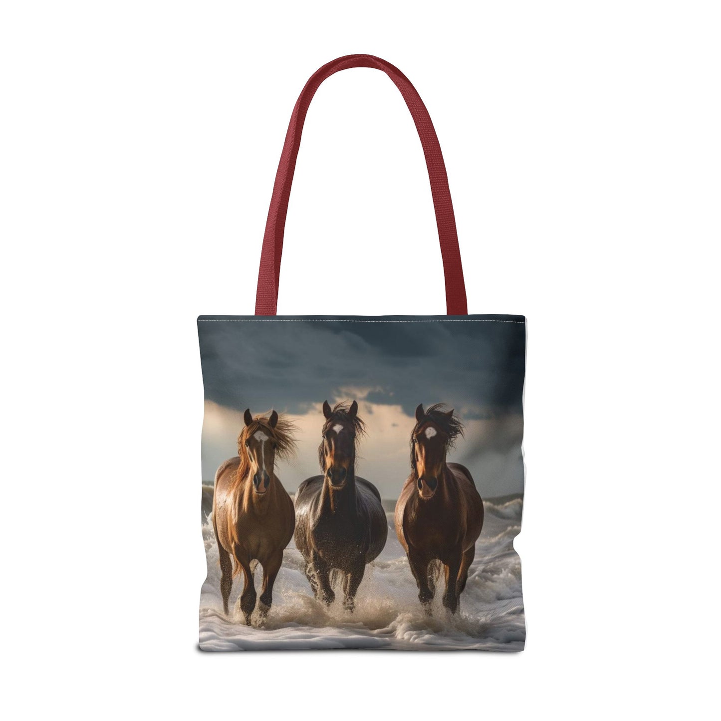 Bolsa de mano Caballos salvajes al anochecer: un bolso de mano atrevido inspirado en la naturaleza para amantes de los caballos