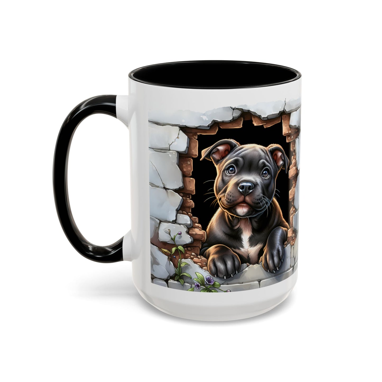 🐶☕ Pit Bull Puppy Accent Mug – Cute Breakthrough Pup Design ✨