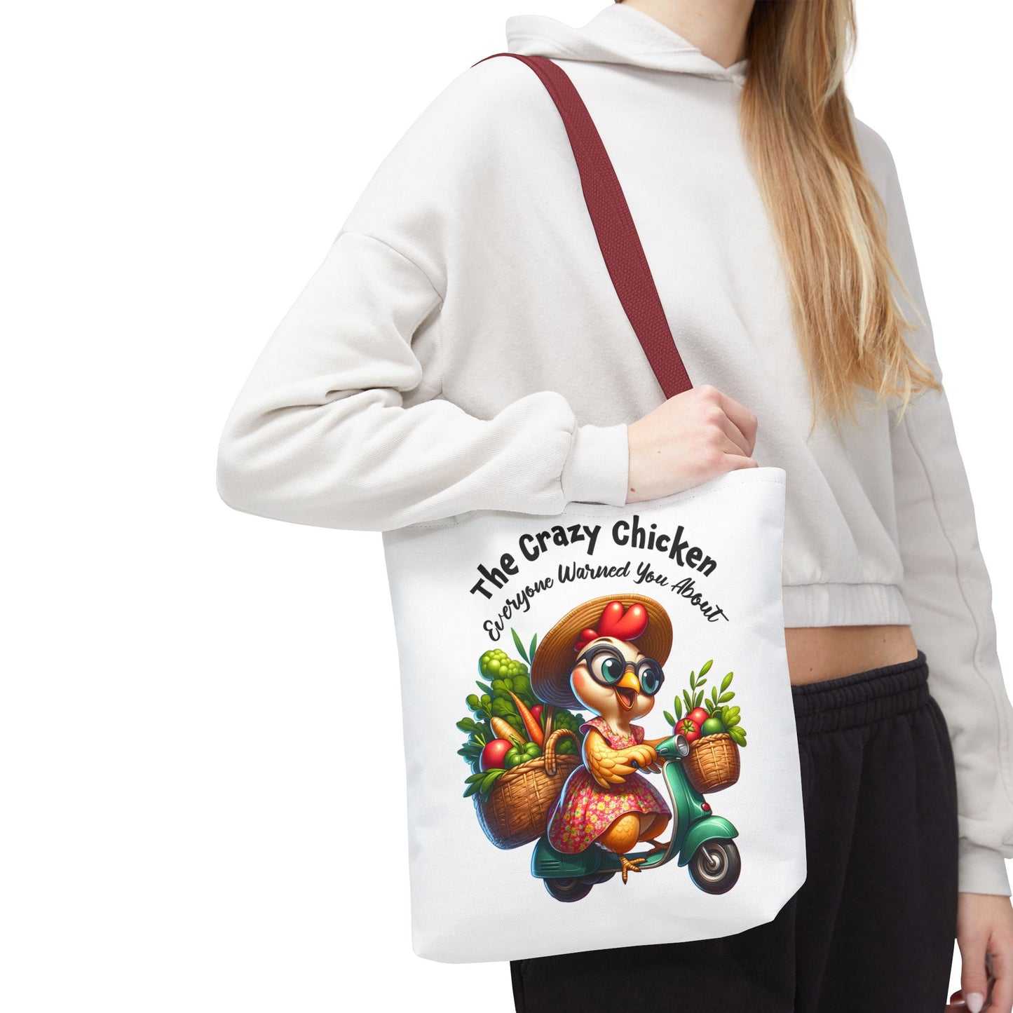 Bolsa de compras divertida con diseño de pollo: un encantador diseño de granja fresca 🐔