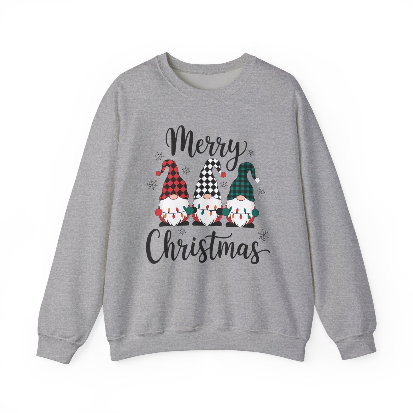 🎅✨ Merry Gnome Lights Sweatshirt – Whimsical Scandinavian Holiday Charm