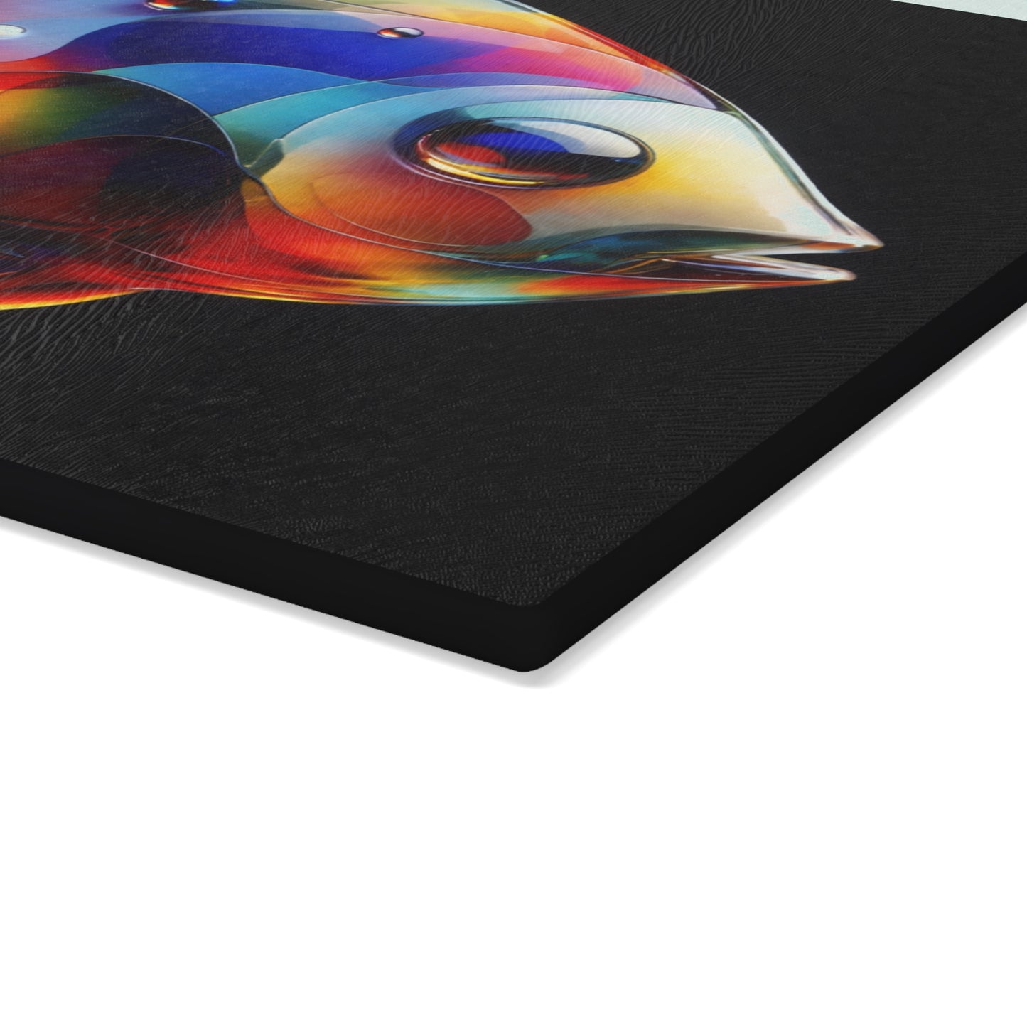 Radiant Reef Glass Cutting Board – Colorful Fish Artwork