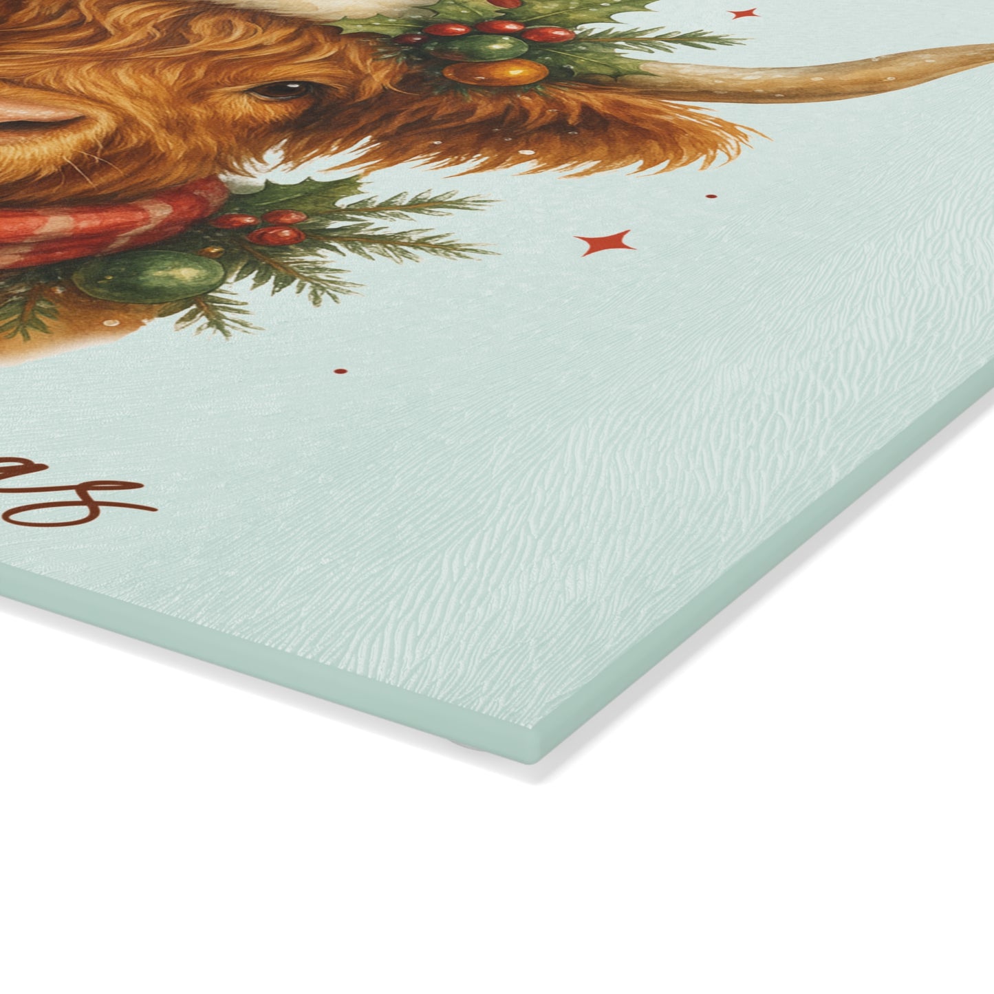 🎄 Howdy Christmas Highland Cow Cutting Board – Festive Country Charm for Your Holiday Kitchen