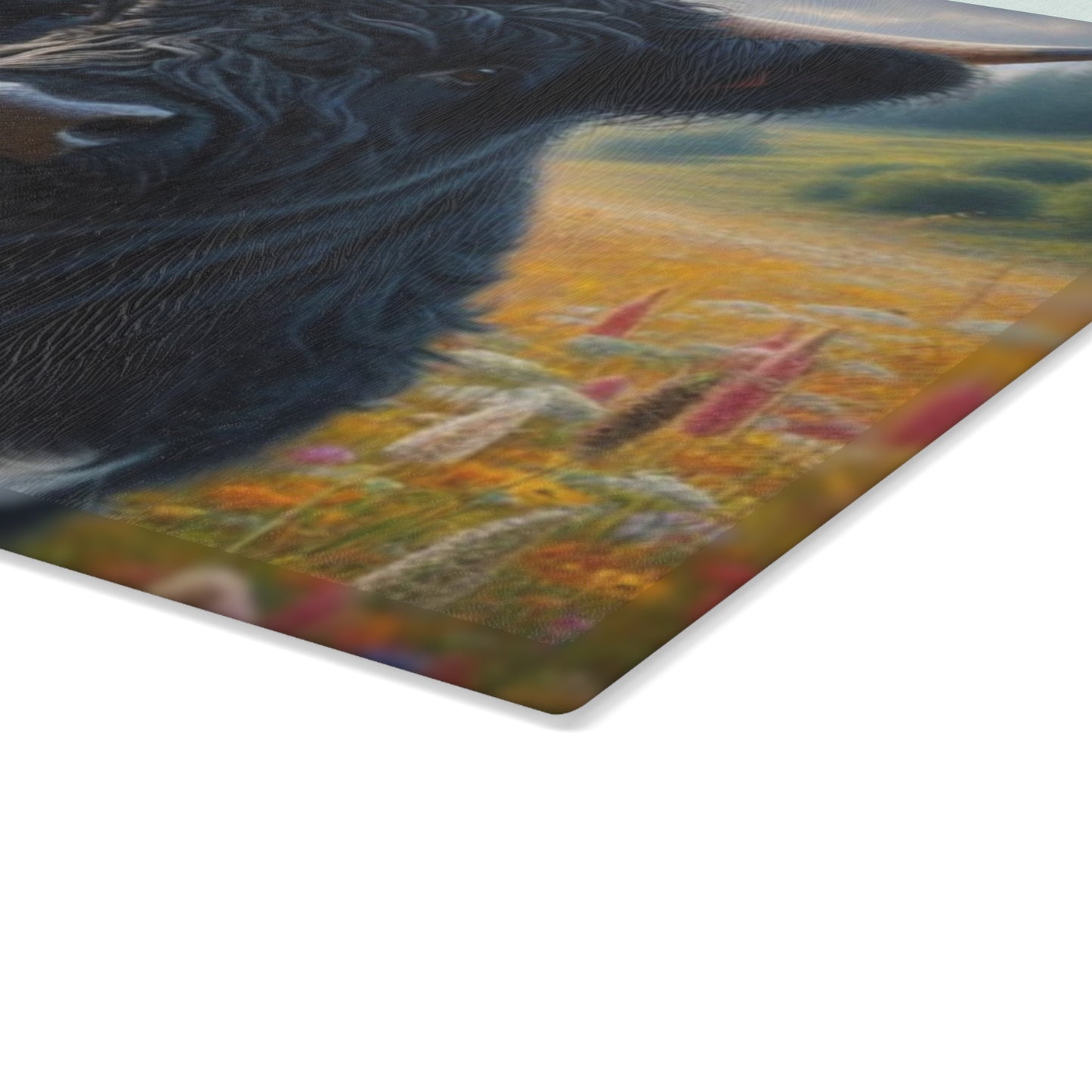 🐮 Oreo Cow Meadow Scene Cutting Board – Rustic Farmhouse Beauty 🌼