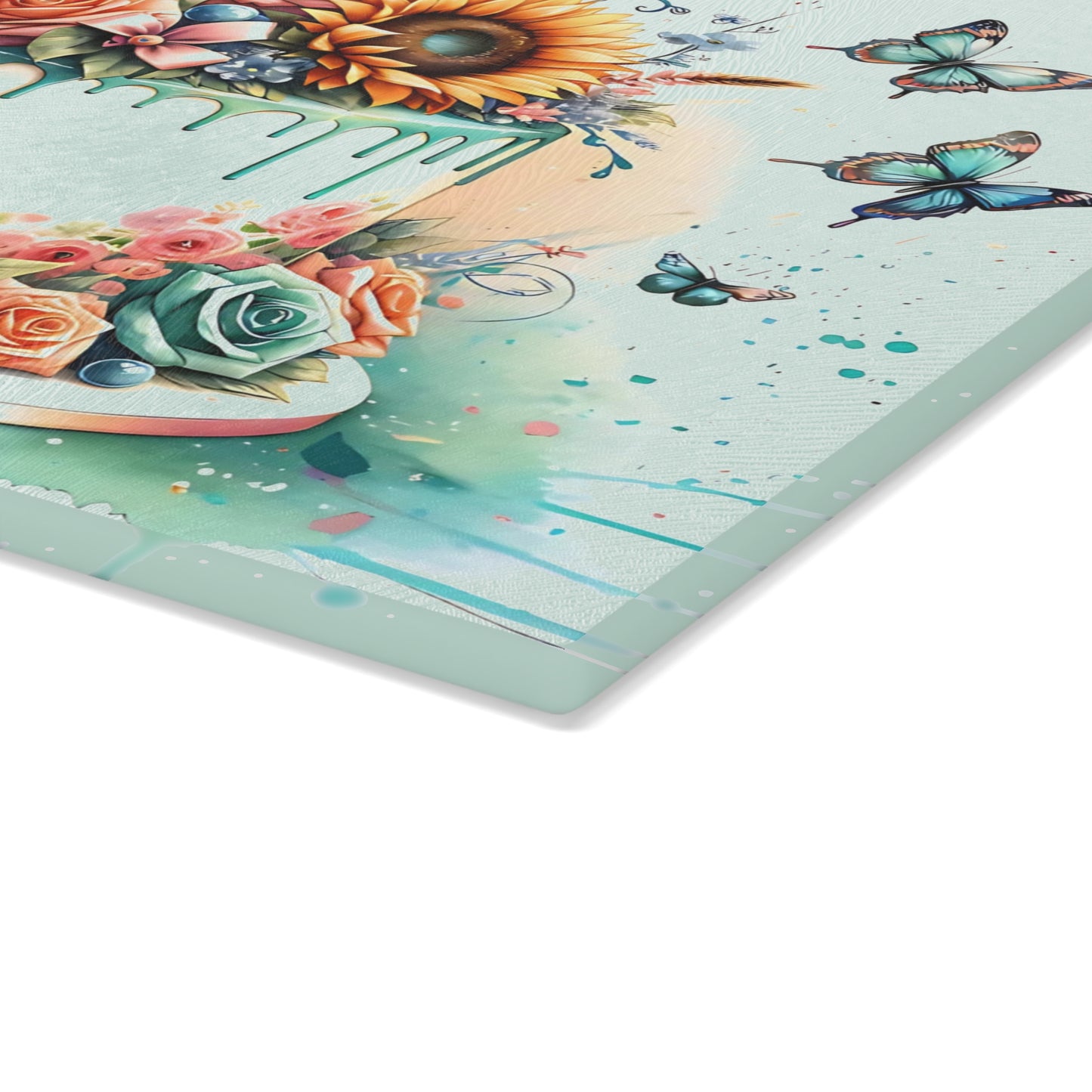 🎂🌸 Floral Celebration Cake Cutting Board – Personalized Birthday & Anniversary Gift 🦋✨