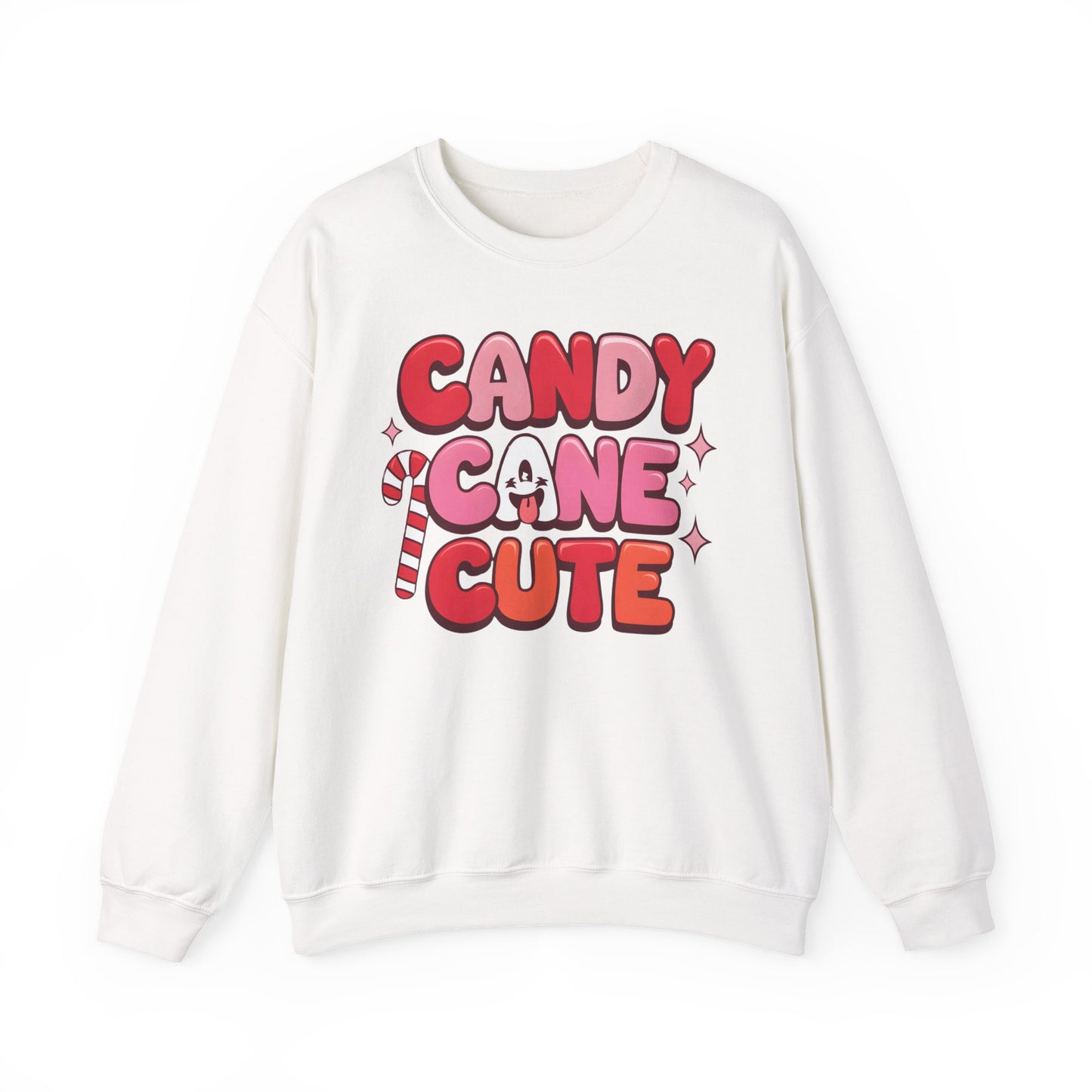 🎀🍭 Candy Cane Cute Women’s Christmas Sweatshirt – Soft, Cozy & Playful Holiday Style