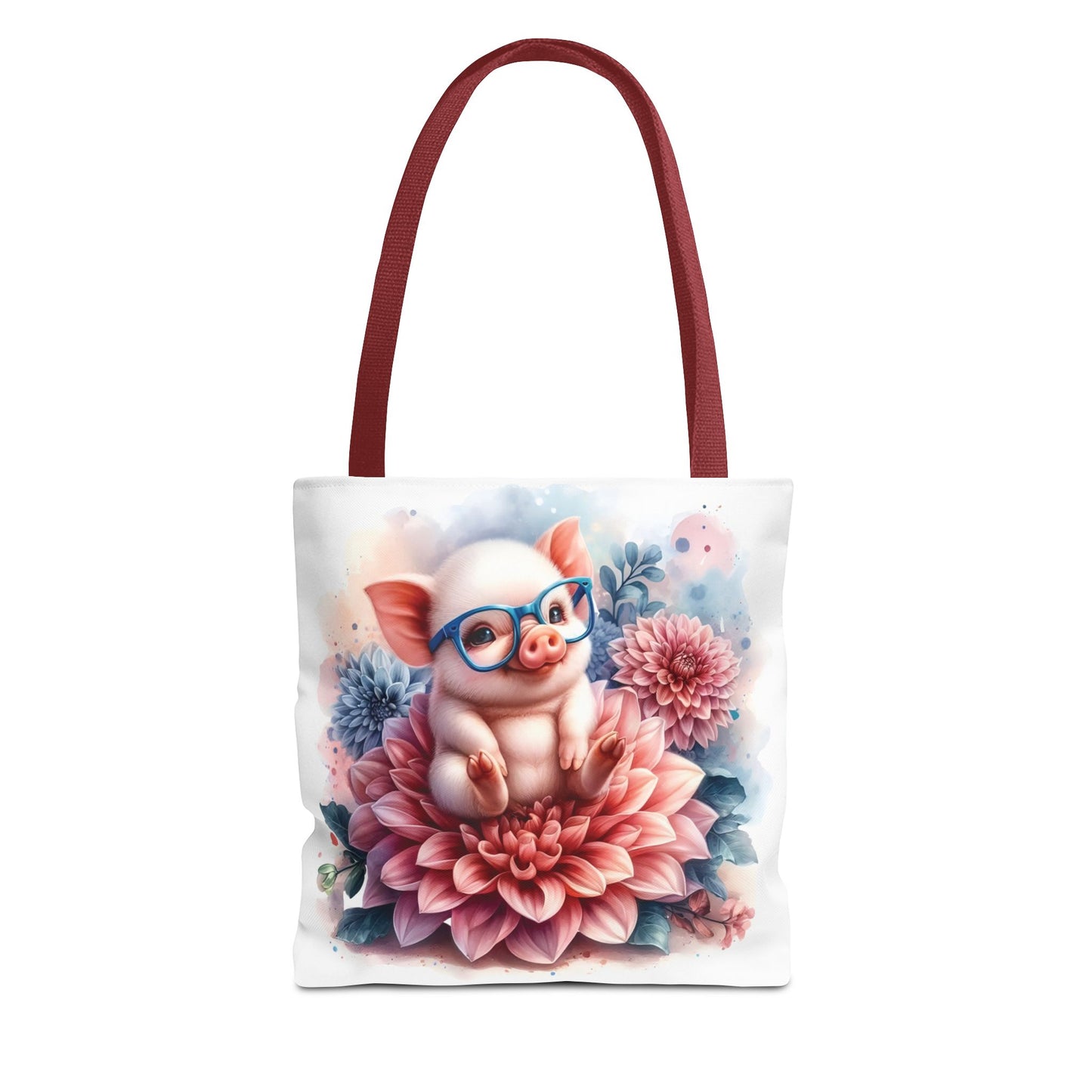 🐷 Floral Piglet Tote Bag – Cute, Whimsical & Practical 🌸