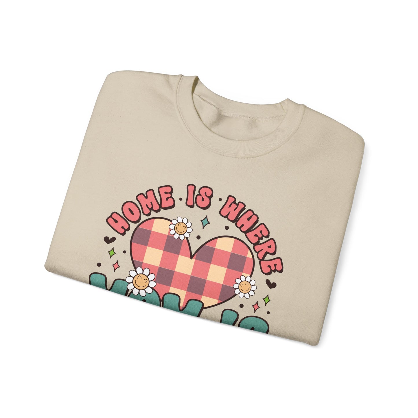 💖🏡 Home Is Where Mom Is Sweatshirt – Cozy Gift for Mothers