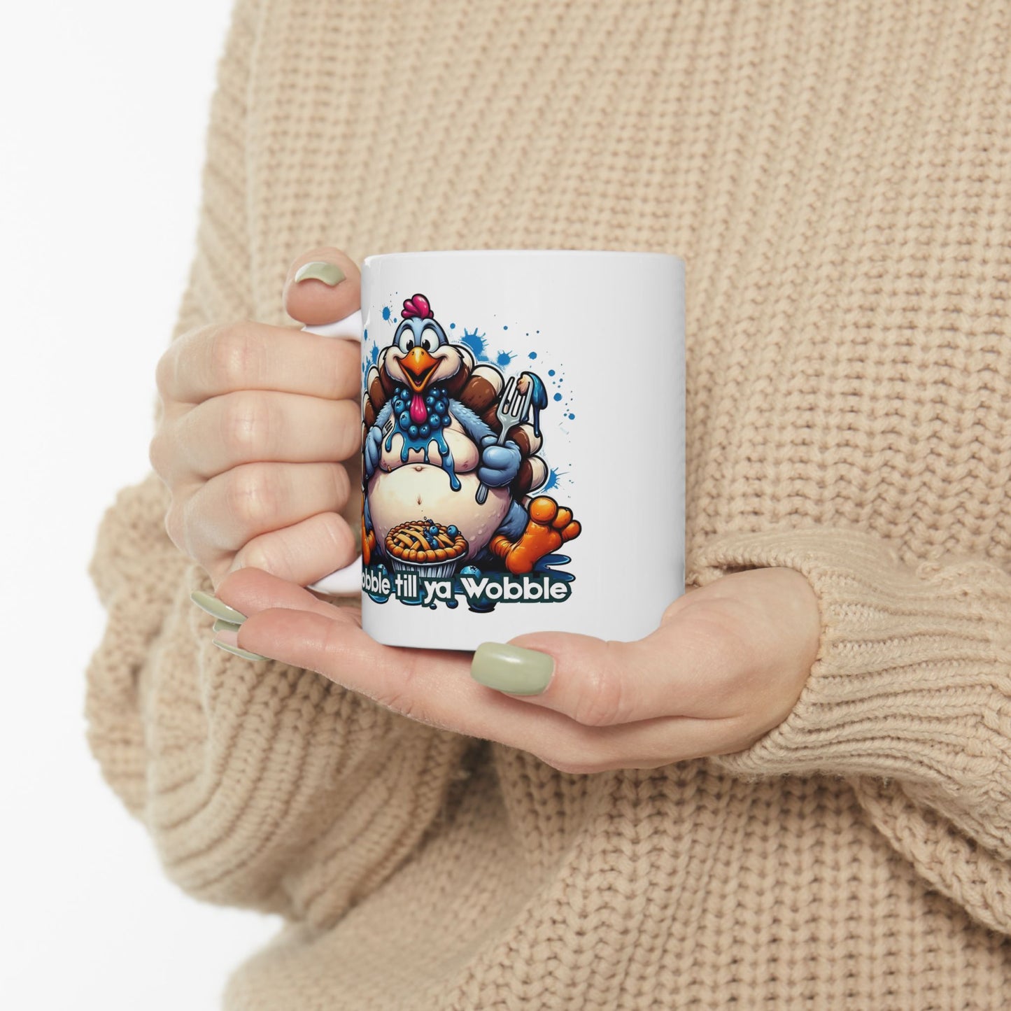 🦃🥧 Gobble Till Ya Wobble Mug – Funny Thanksgiving Coffee Cup ☕🍂