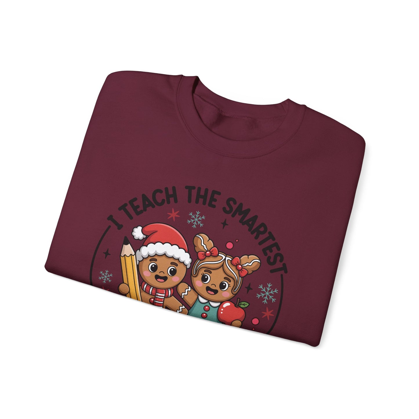 🍪✏️ Smartest Cookies Teacher Sweatshirt – Cute Gingerbread Classroom Vibes 🍎❄️