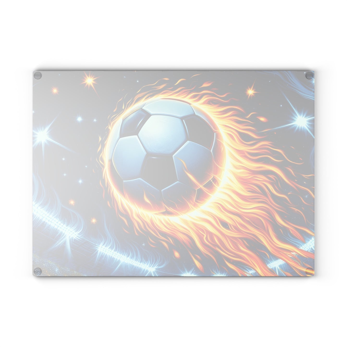 ⚽ Fiery Soccer Ball Cutting Board – Game Day Heat for Your Kitchen 🔥