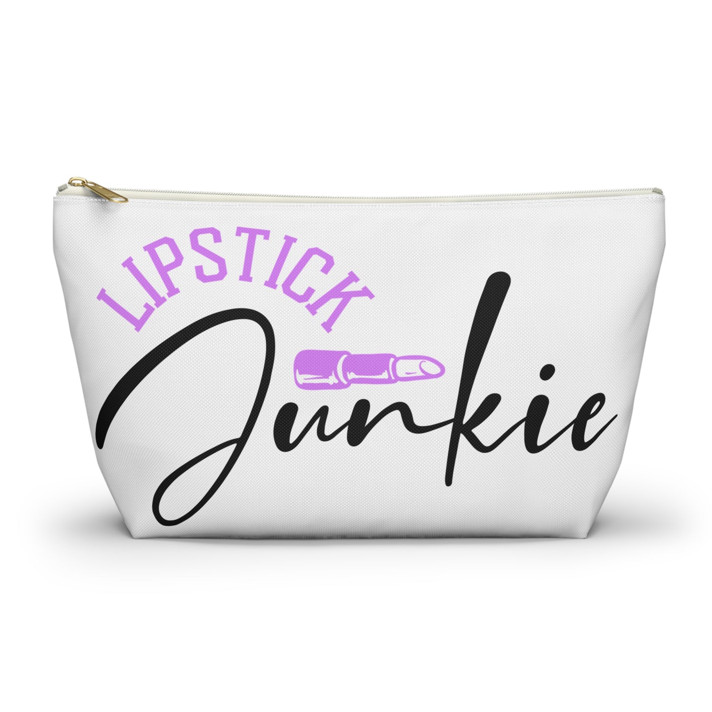 Accessory Pouch – "Lipstick Junkie" Purple Makeup Bag