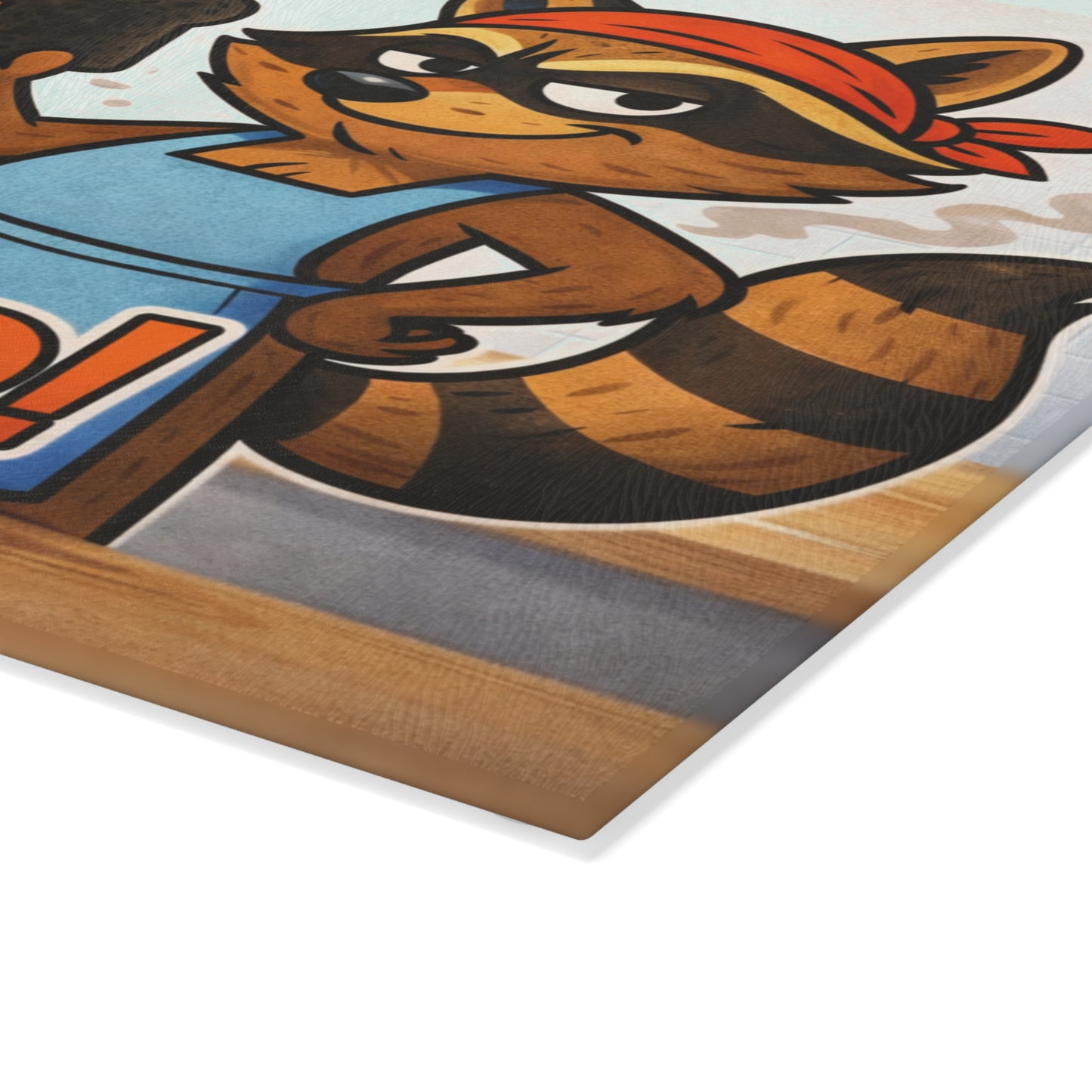 It Ain’t Burnt, It’s Blackened Glass Cutting Board – Sassy Raccoon Kitchen Art with Attitude