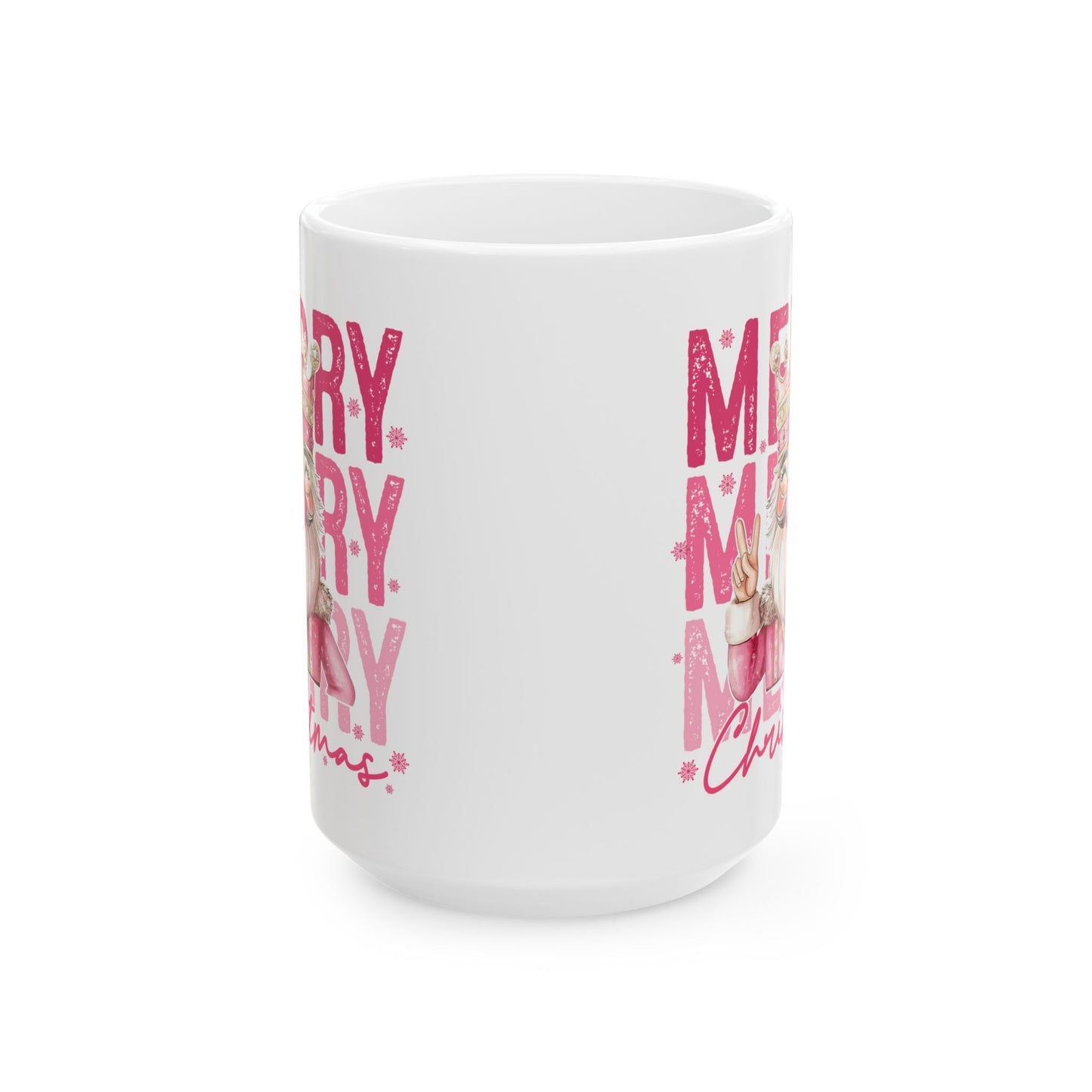 🎅💖 Pink Santa Christmas Mug – Merry Vibes with a Sparkly Twist 🎄✨