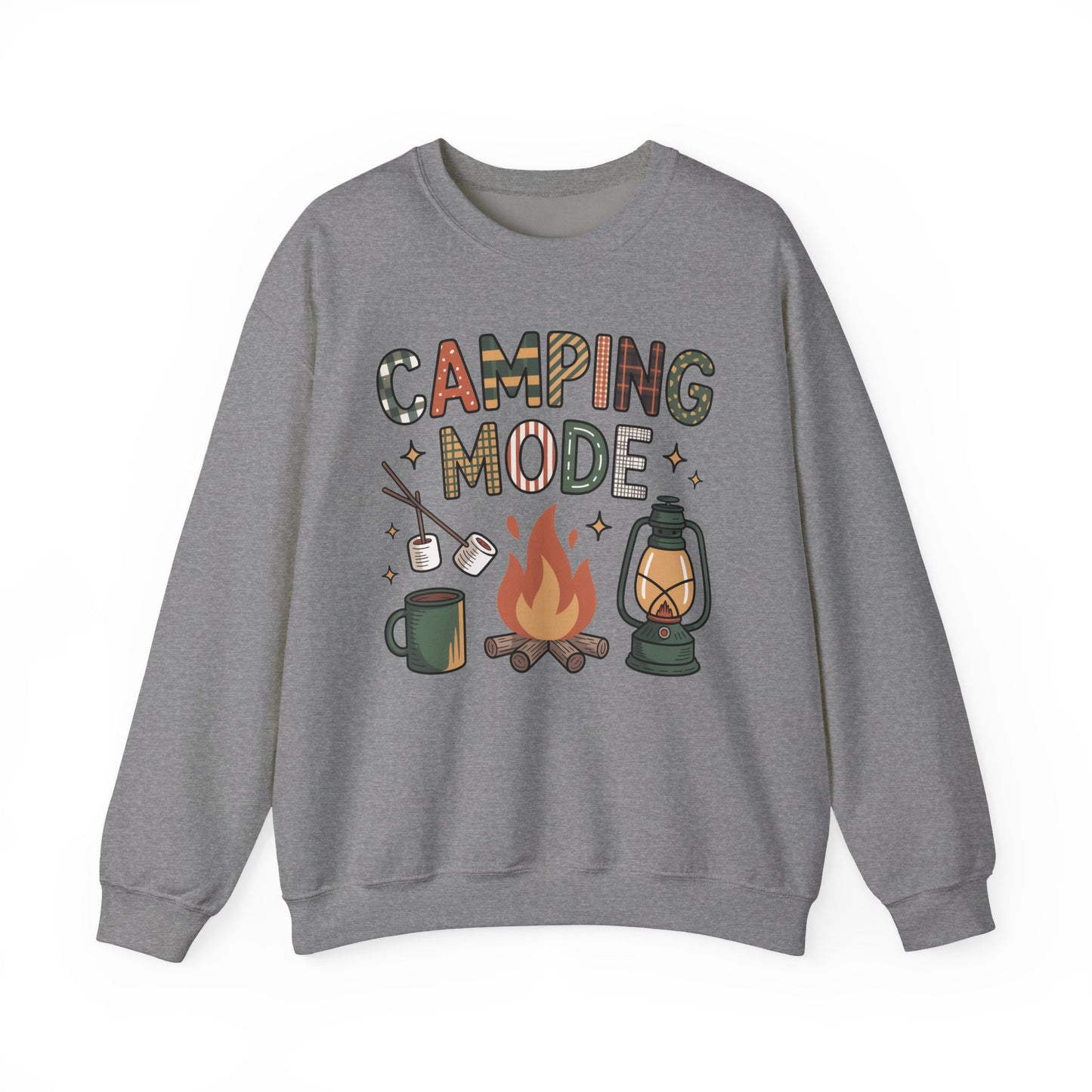 🍂🔥 Camping Mode Sweatshirt – S’mores, Campfires & Cozy Vibes 🏕️☕