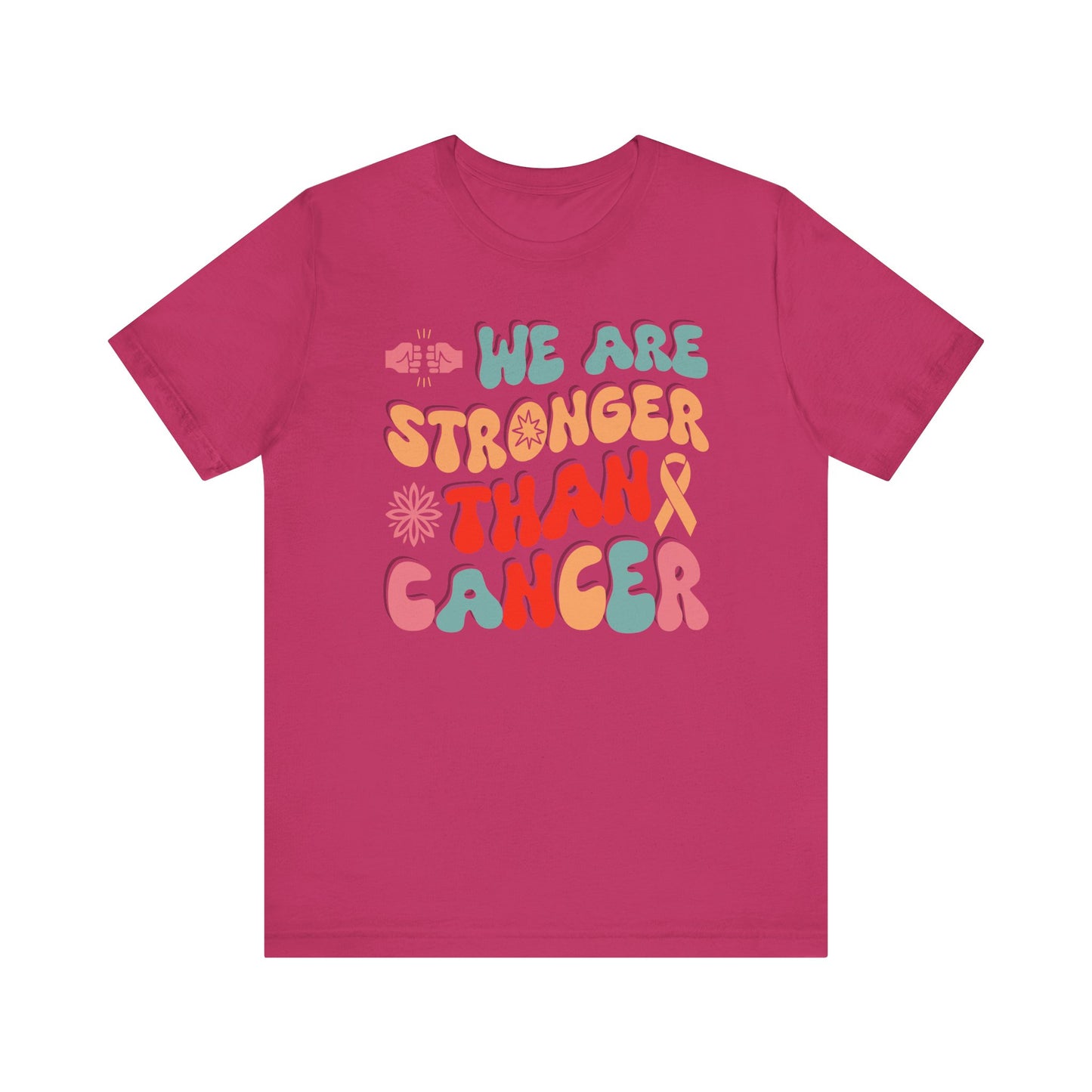 💪 We Are Stronger Than Cancer T-Shirt – Bold Awareness & Support Graphic Tee 🎗️