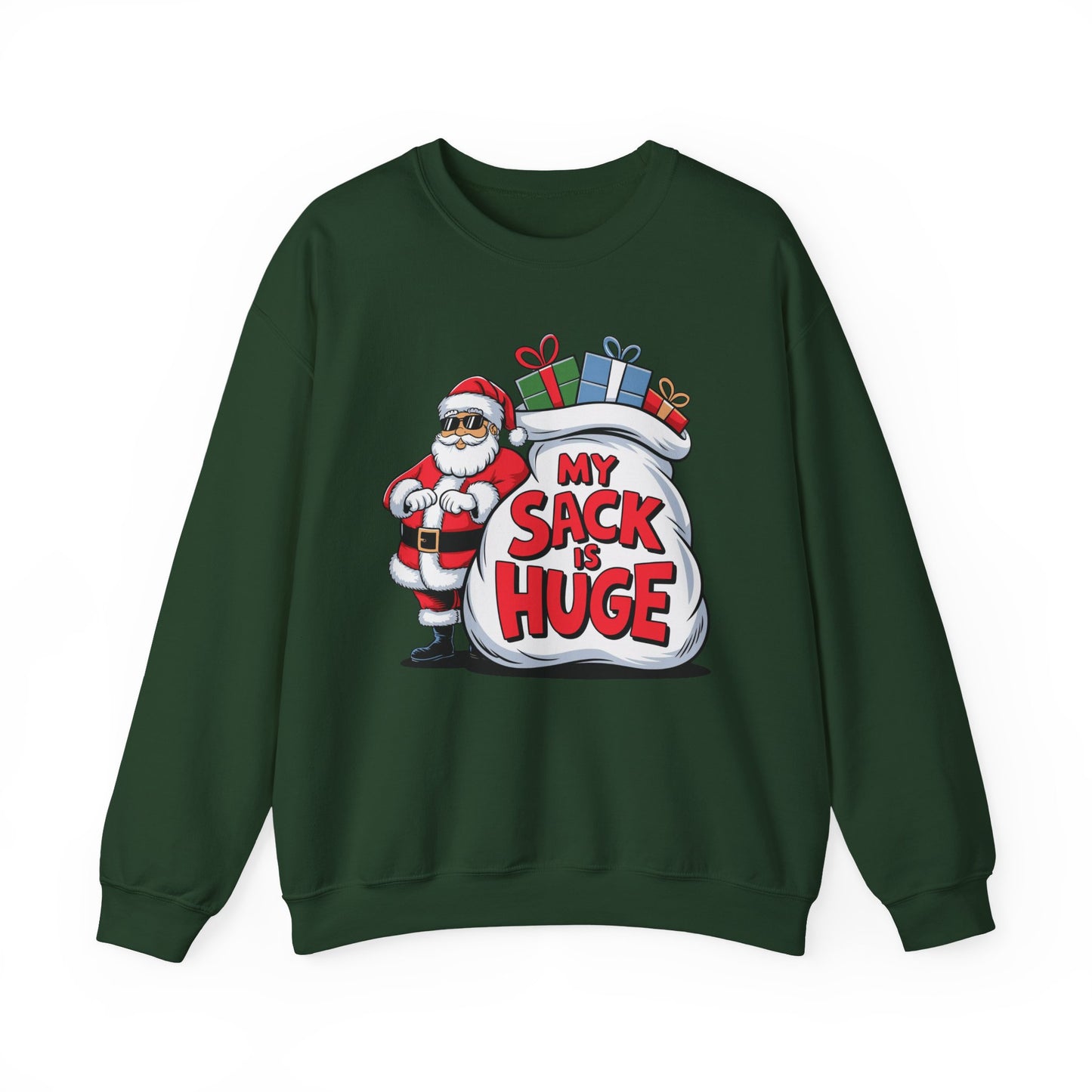 🎅😂 My Sack Is Huge Sweatshirt – Funny Santa Christmas Pullover for Men