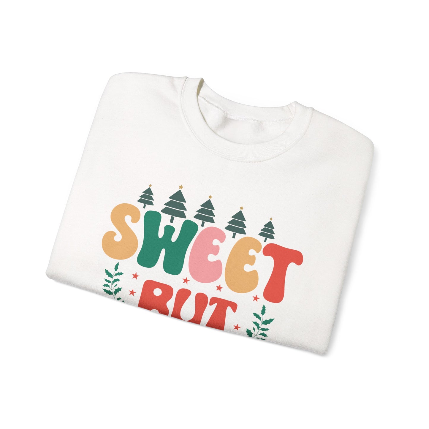 🎀✨ Sweet But Twisted Sweatshirt – Retro Pastel Christmas Vibes for the Season 🌲💖