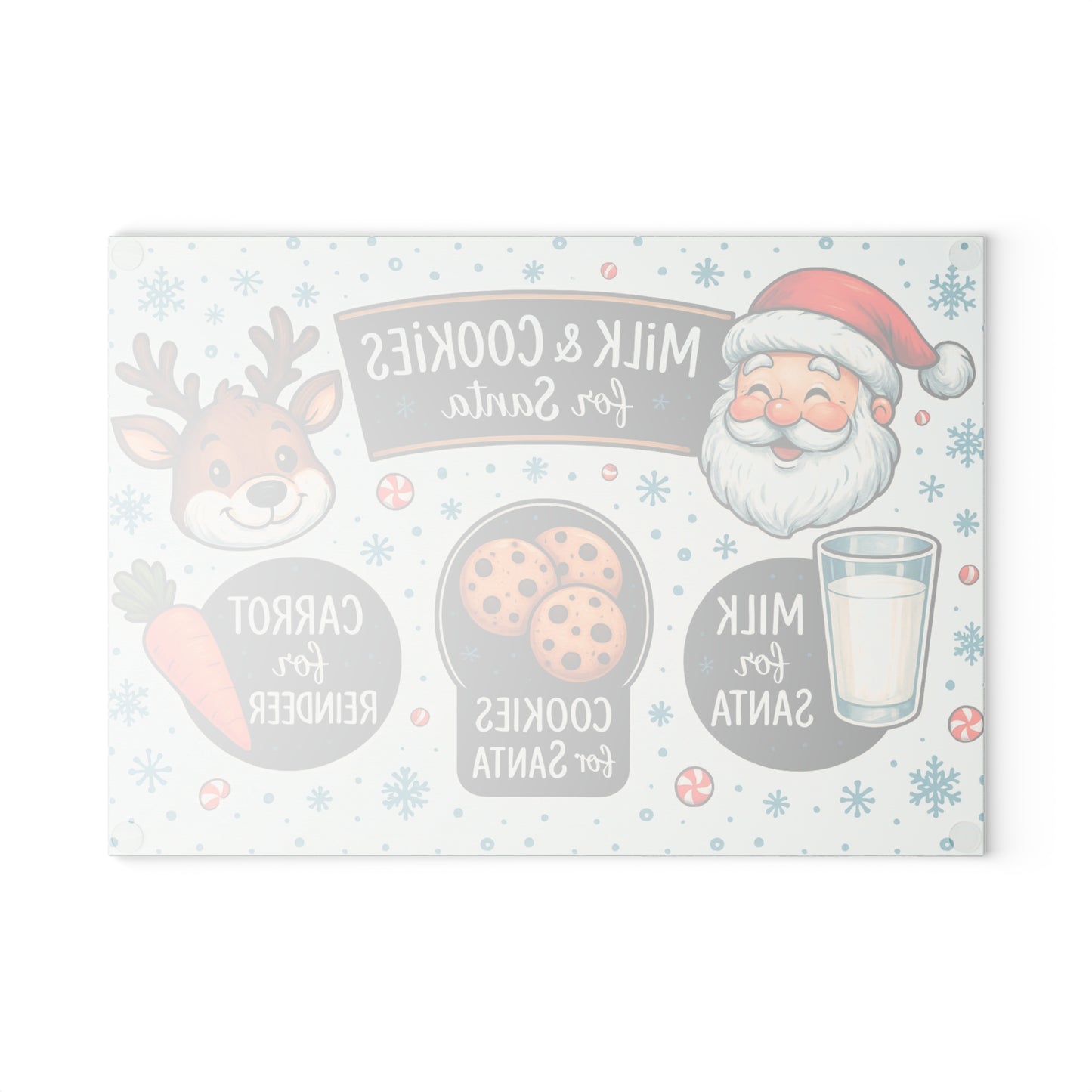 🎅🥛 Milk & Cookies for Santa Cutting Board – Holiday Eve Tradition Tray 🍪🦌