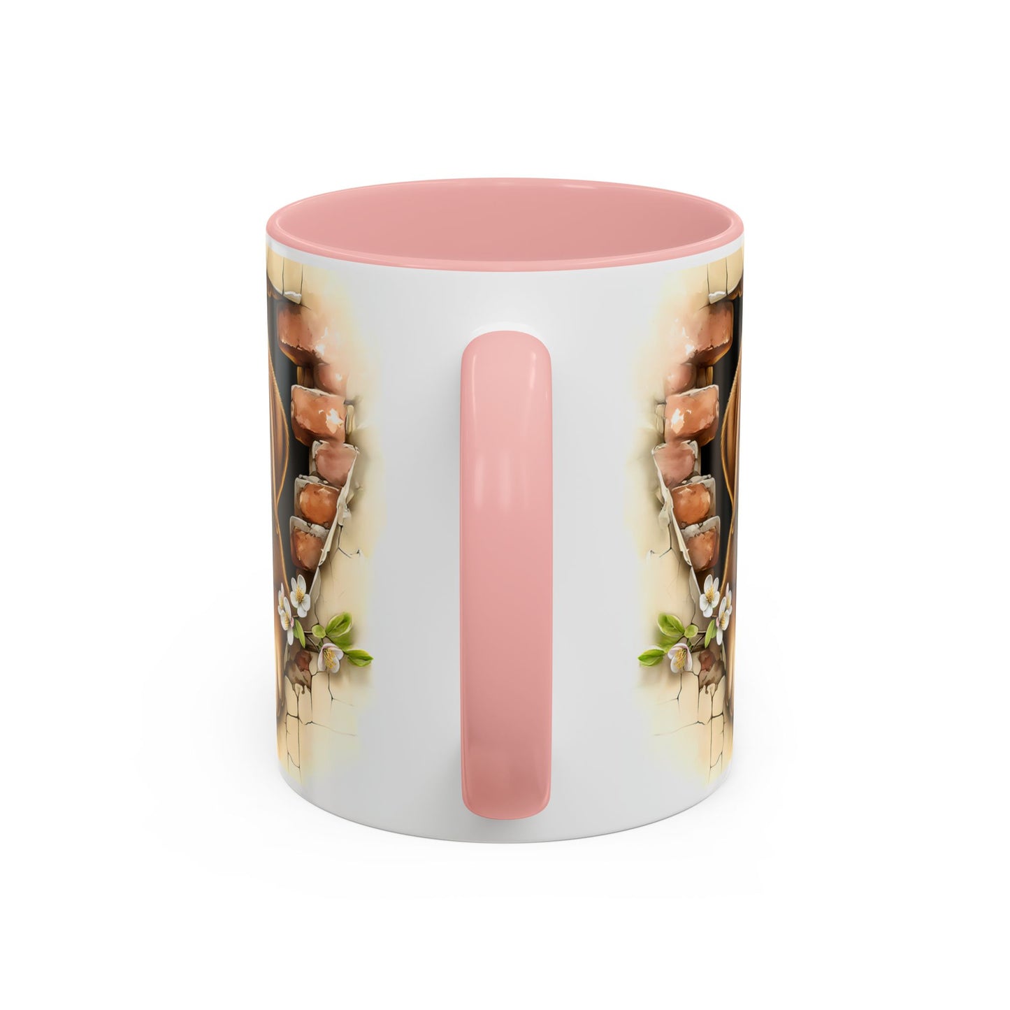 🐶☕ Labrador Puppy Peek Accent Mug – Sweet Yellow Lab Lover Gift ✨💛