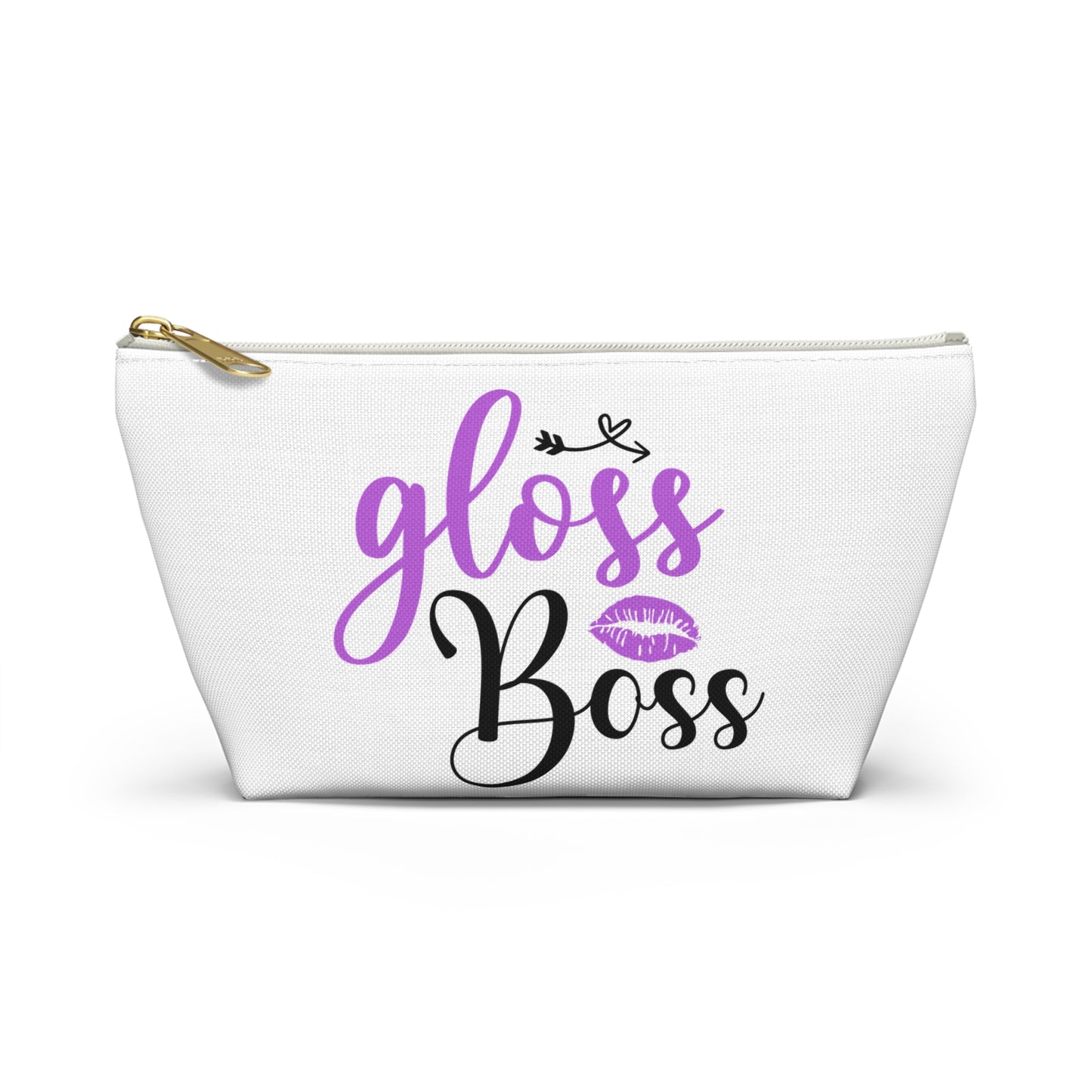 Accessory Pouch – "Gloss Boss" Purple Makeup Bag